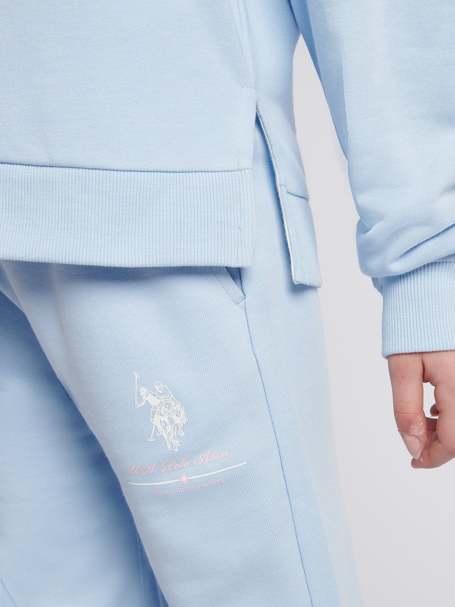 Girls Brushed Back Hoodie & Jogger Set in Windsurfer - Image 6