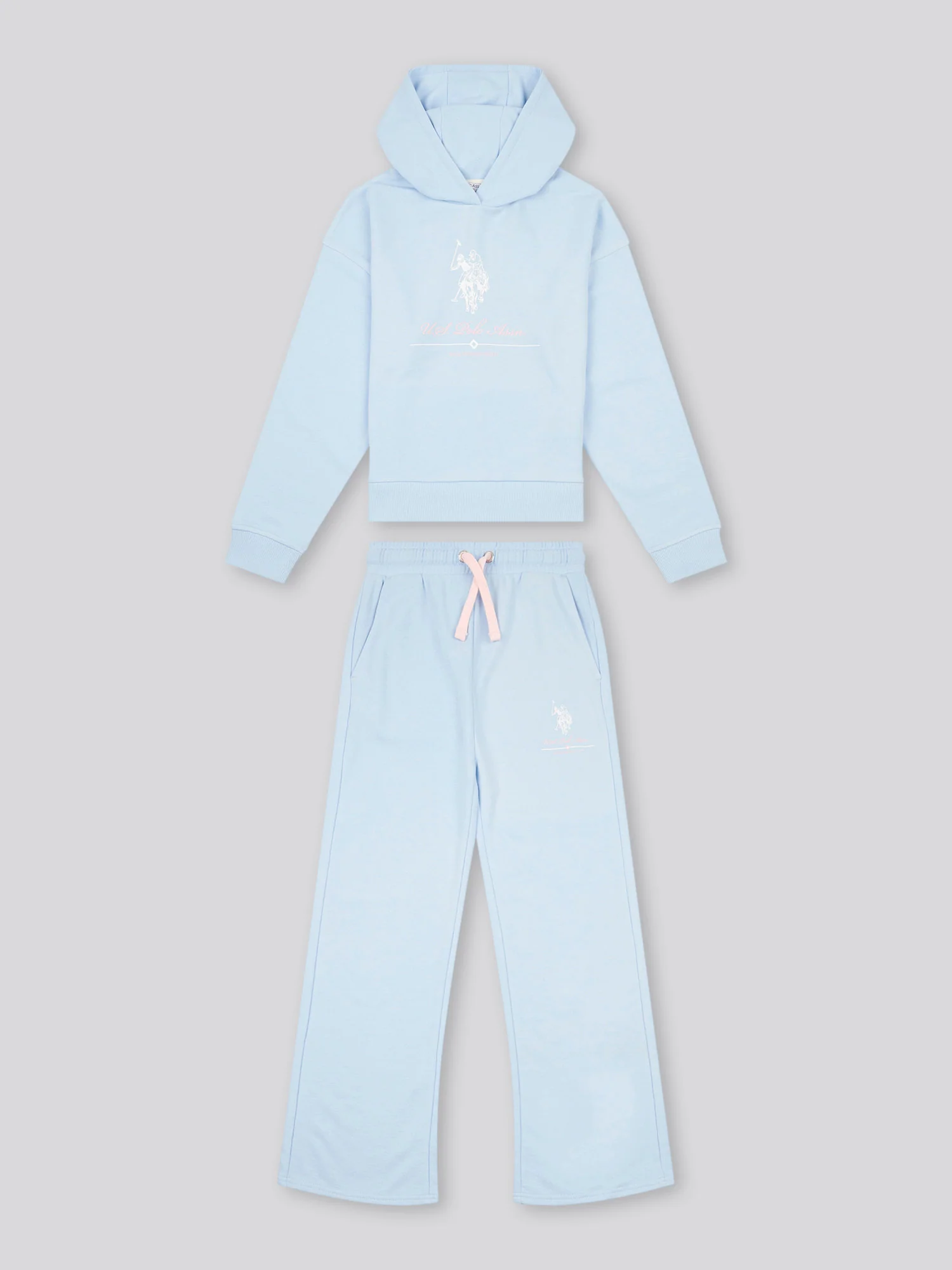 Girls Brushed Back Hoodie & Jogger Set in Windsurfer - Image 8