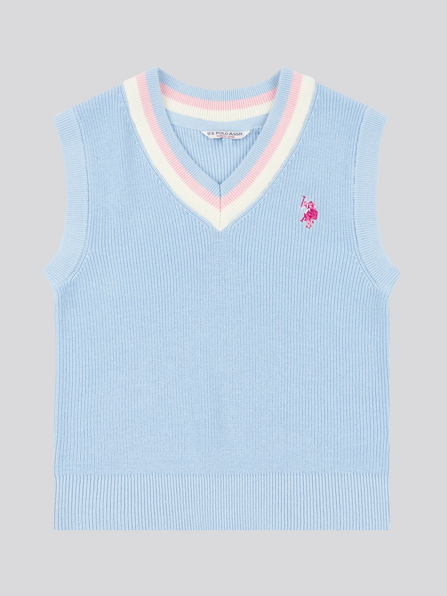 Girls Cricket Jumper Vest in Windsurfer - Image 3