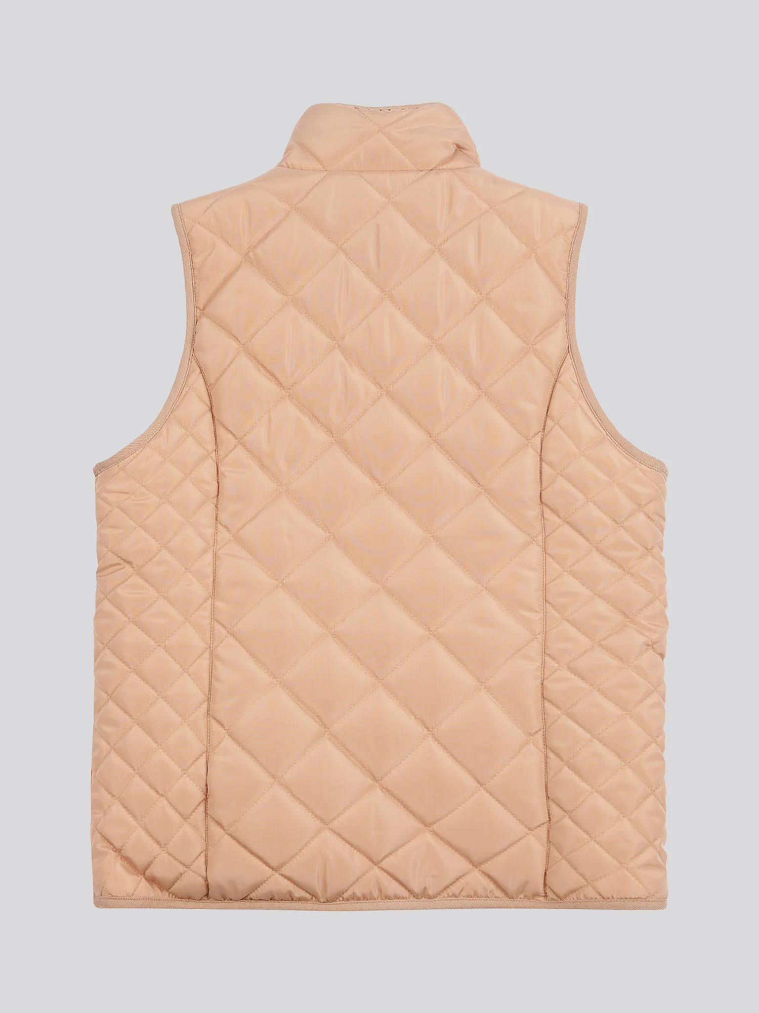 Girls Lightweight Quilted Gilet in Cuban Sand - Image 8