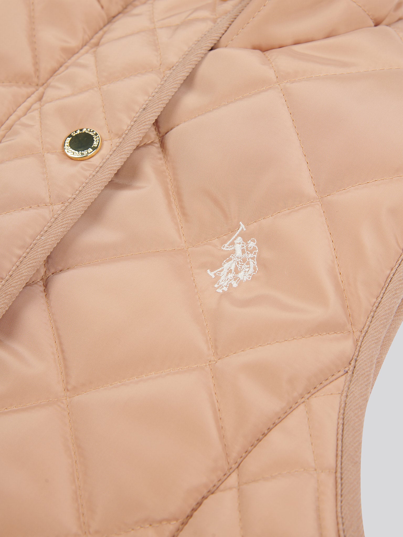 Girls Lightweight Quilted Gilet in Cuban Sand - Image 9