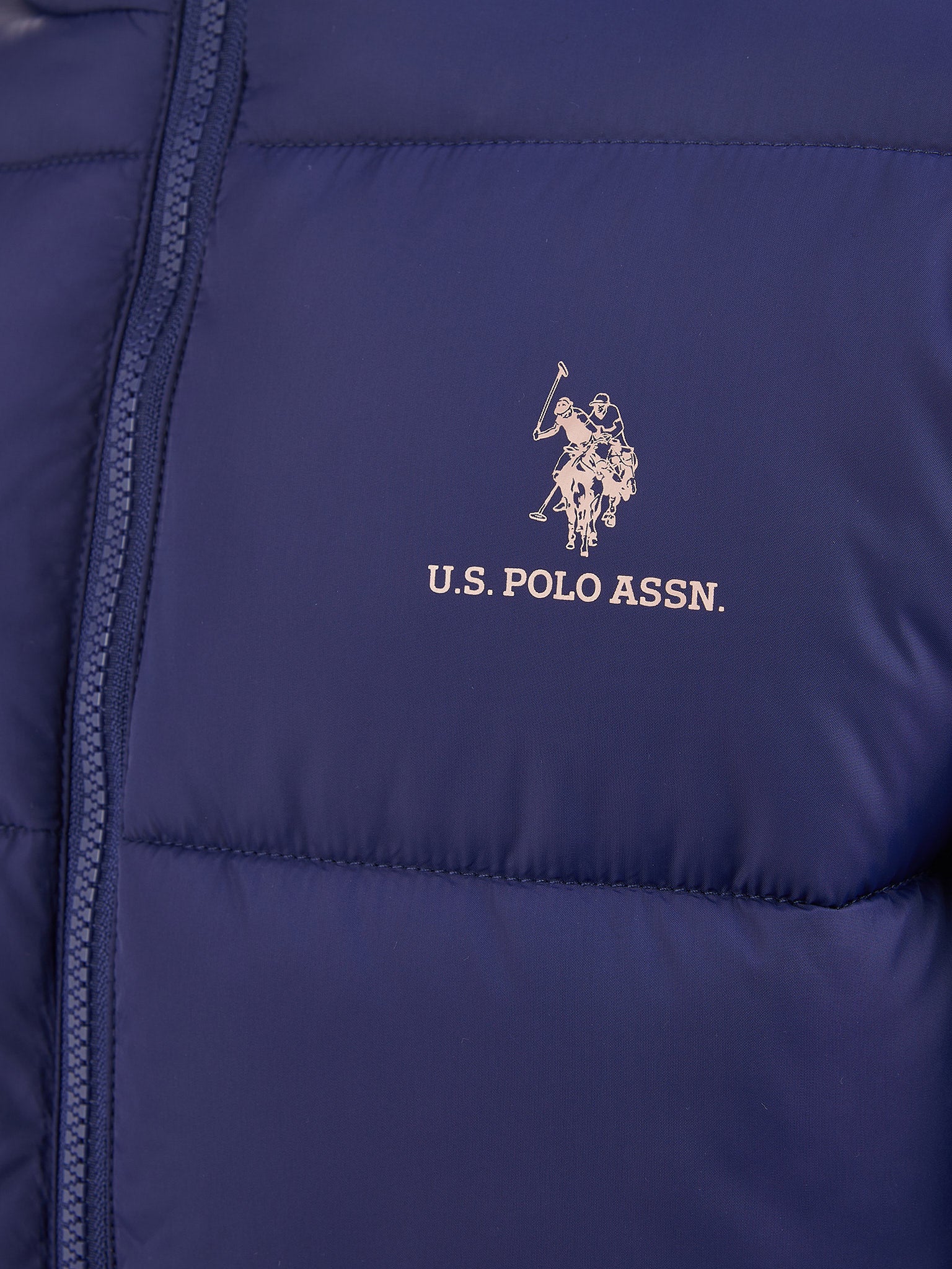 Girls Longline Puffer Jacket in Midnight Blue - Image 8
