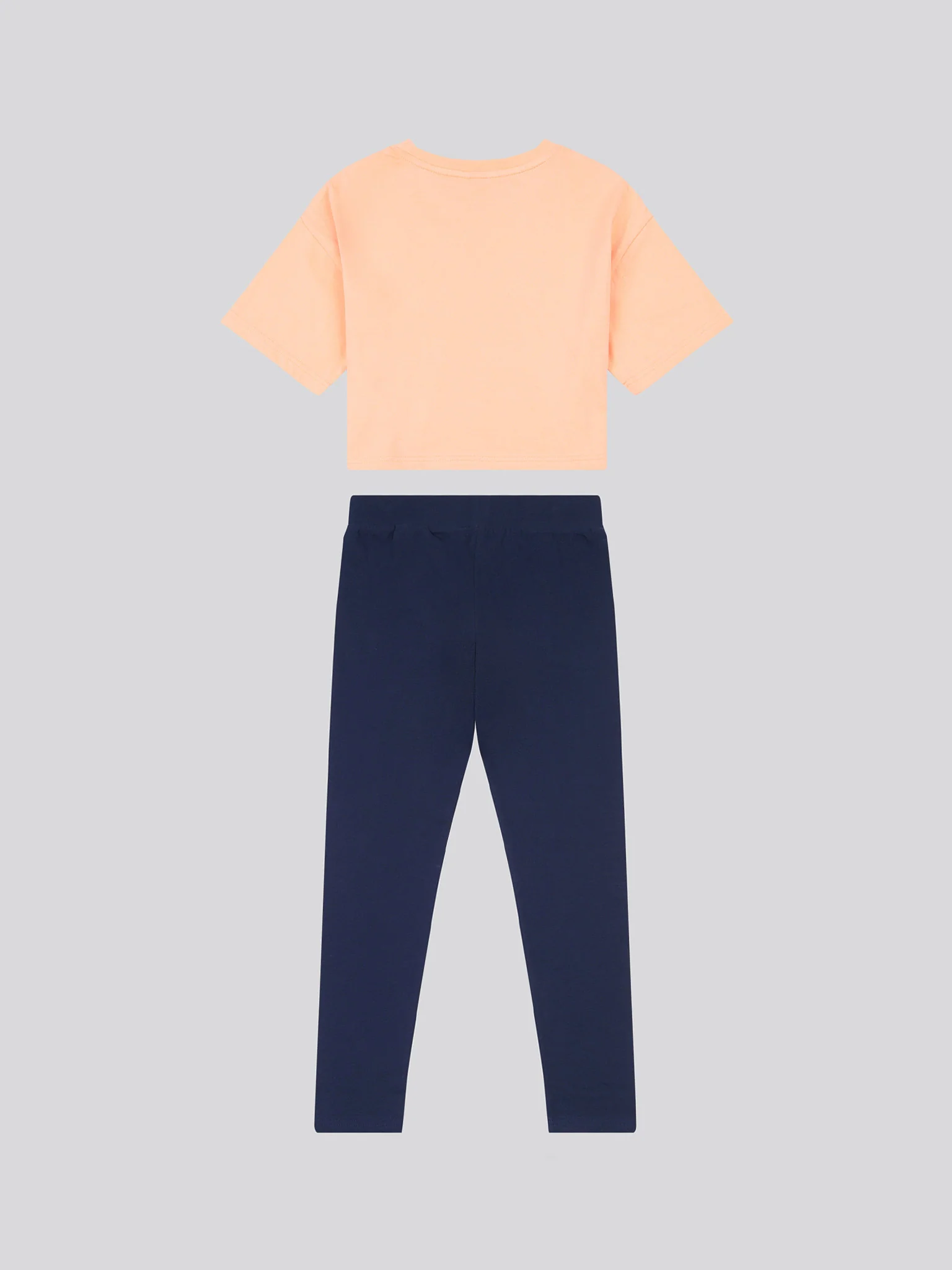 Girls Script Boxy Fit T-Shirt & Legging Set in Peach Nectar - Image 8