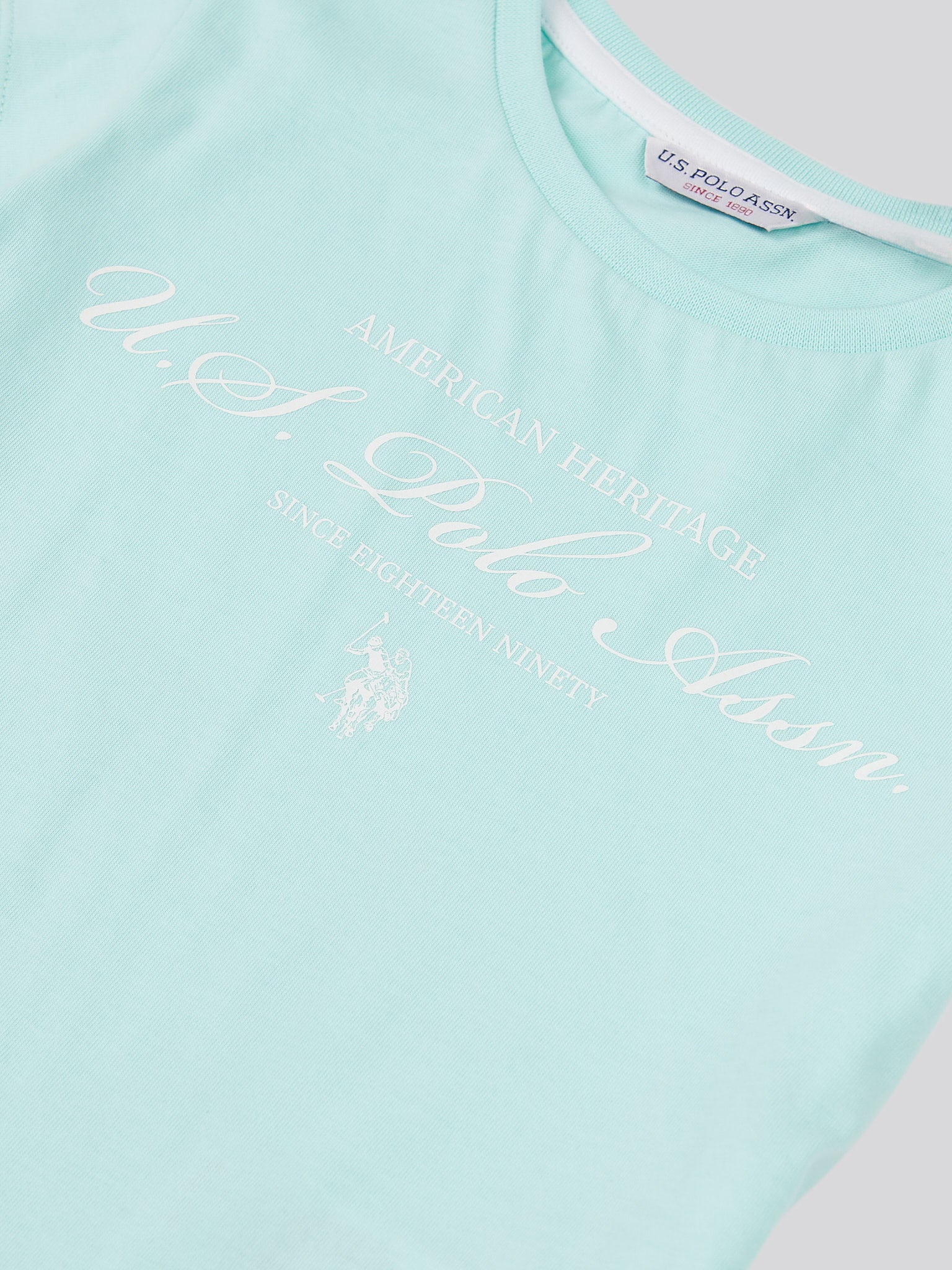 Girls Script Graphic T-Shirt & Sweat Short Set in Blue Light - Image 10
