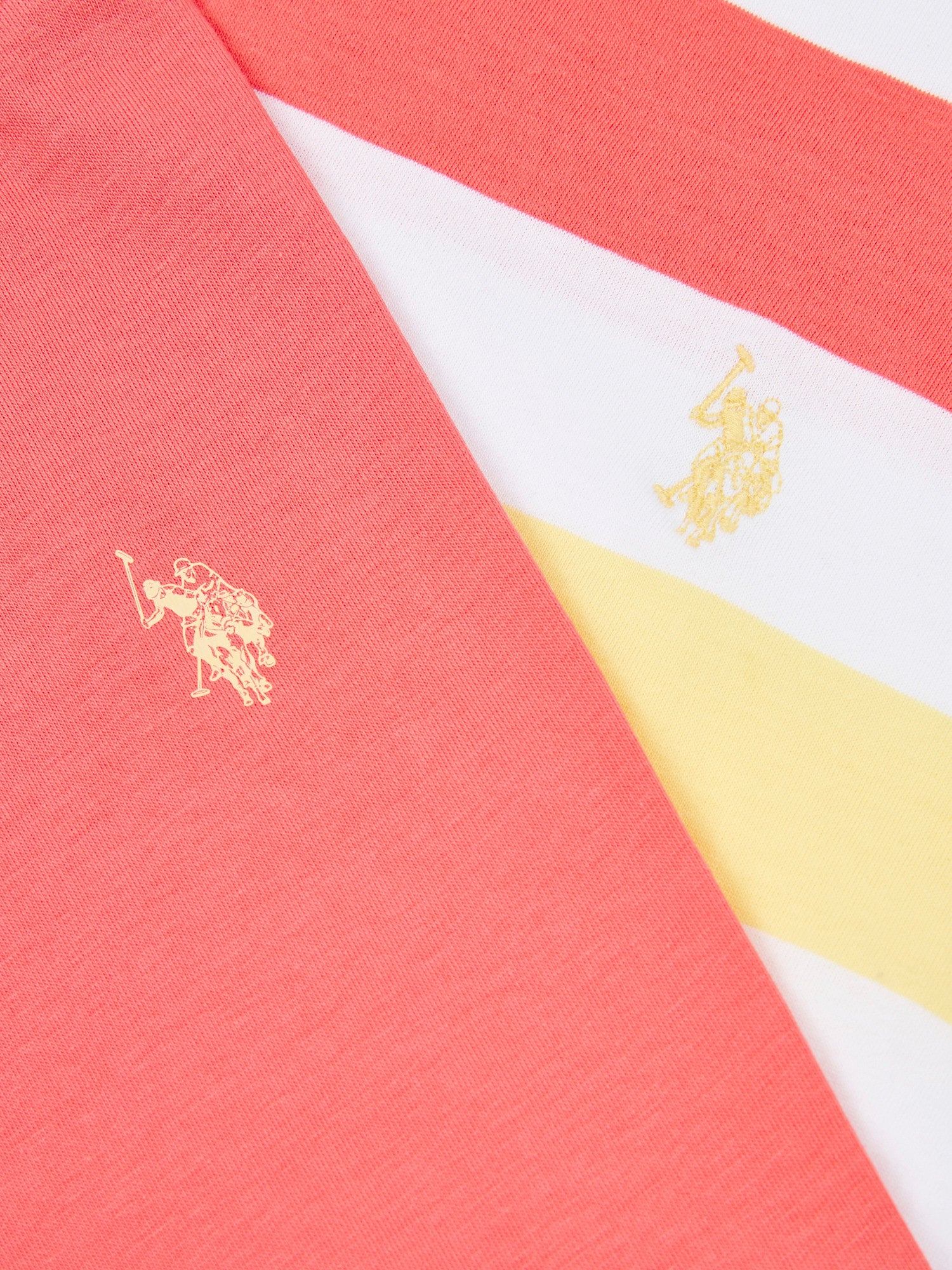 Girls Stripe T-Shirt & Legging Set in Sugar Coral - Image 9