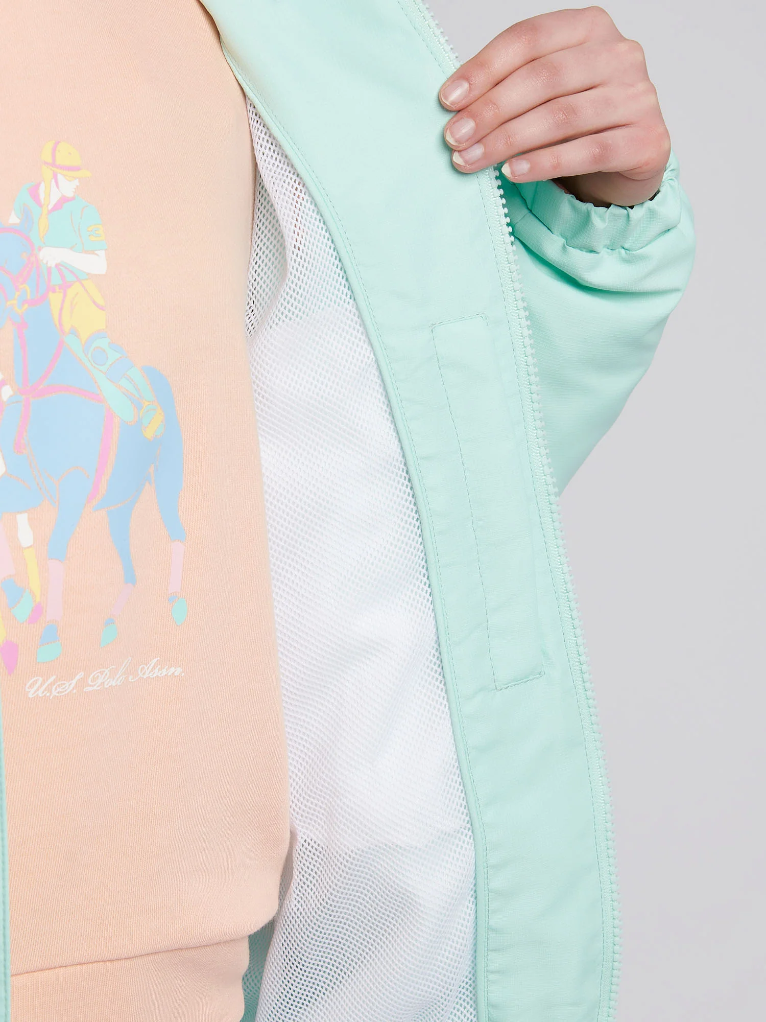Girls Windbreaker in Blue Light - Image 5