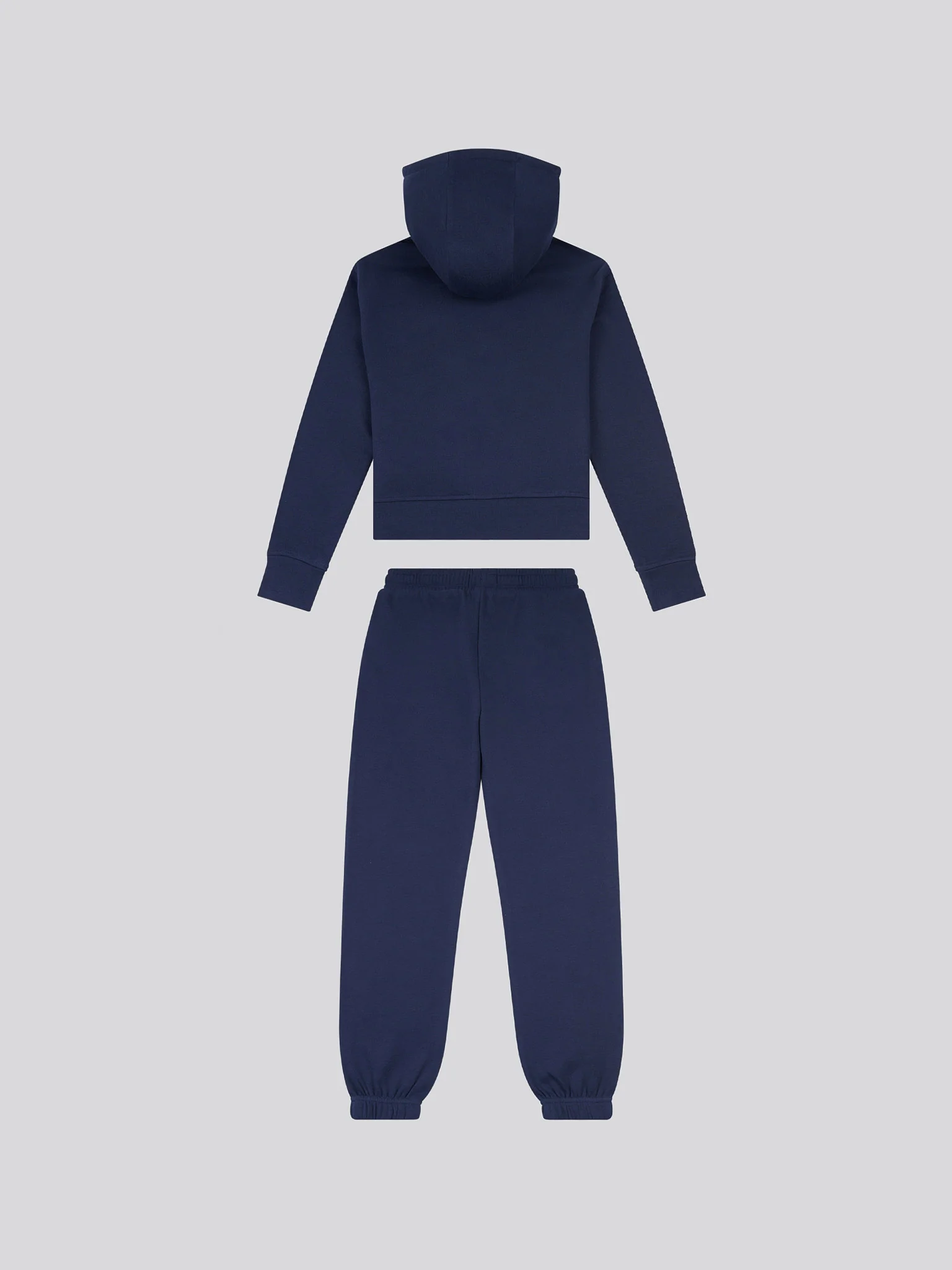 Girls Zip Hoodie & Relaxed Fit Jogger Set in Navy Iris - Image 8