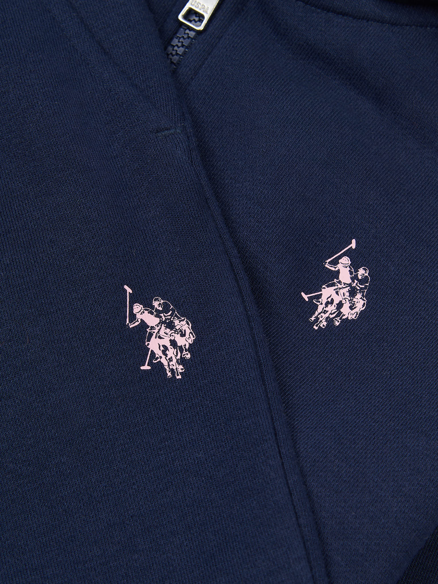 Girls Zip Hoodie & Relaxed Fit Jogger Set in Navy Iris - Image 9