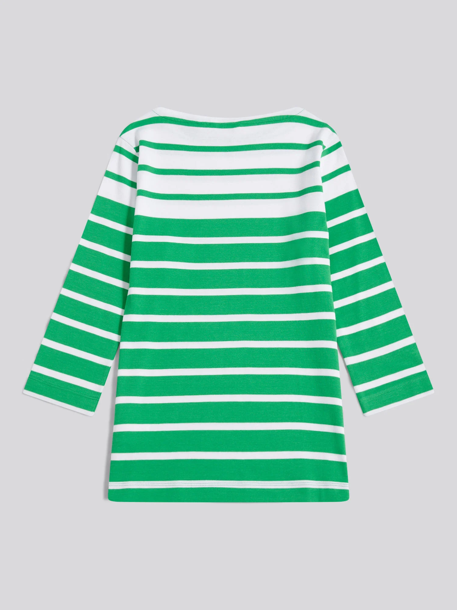 Womens Gradient Stripe Boatneck T-Shirt Kelly Green - Image 2
