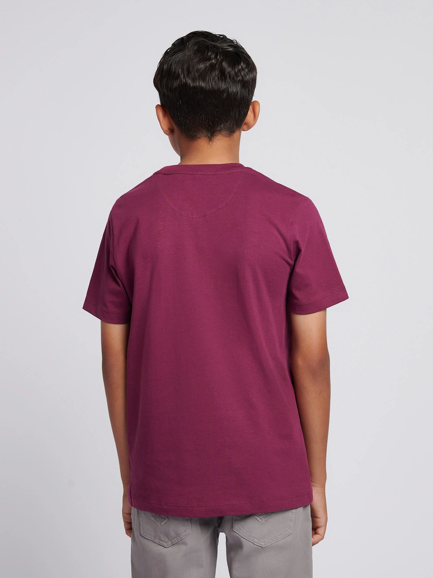 Boys Heritage Graphic Print T-Shirt in Grape Wine - Image 4