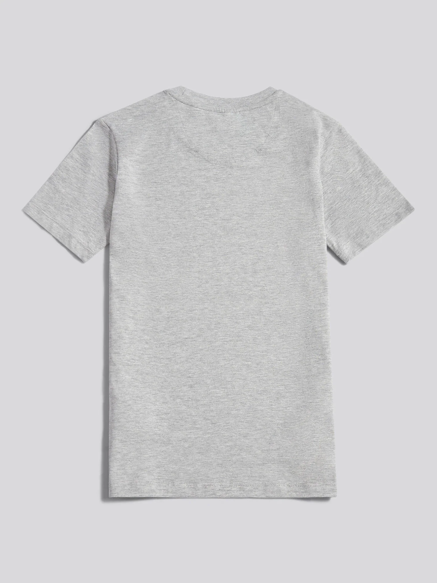 Boys Heritage Graphic Print T-Shirt in Mid Grey Marl - Image 2