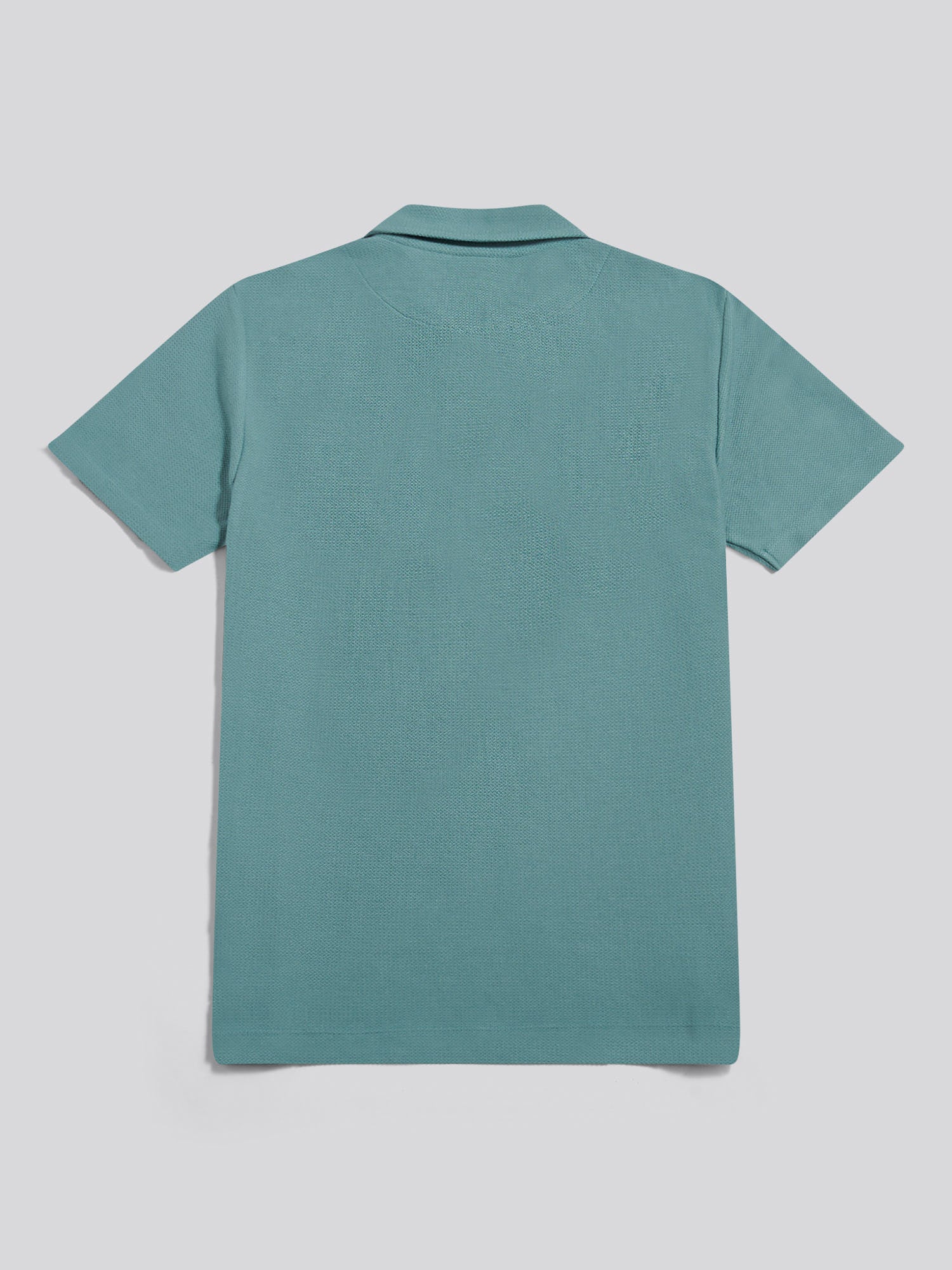 Mens Herringbone Collar Polo Shirt Arctic - Image 6