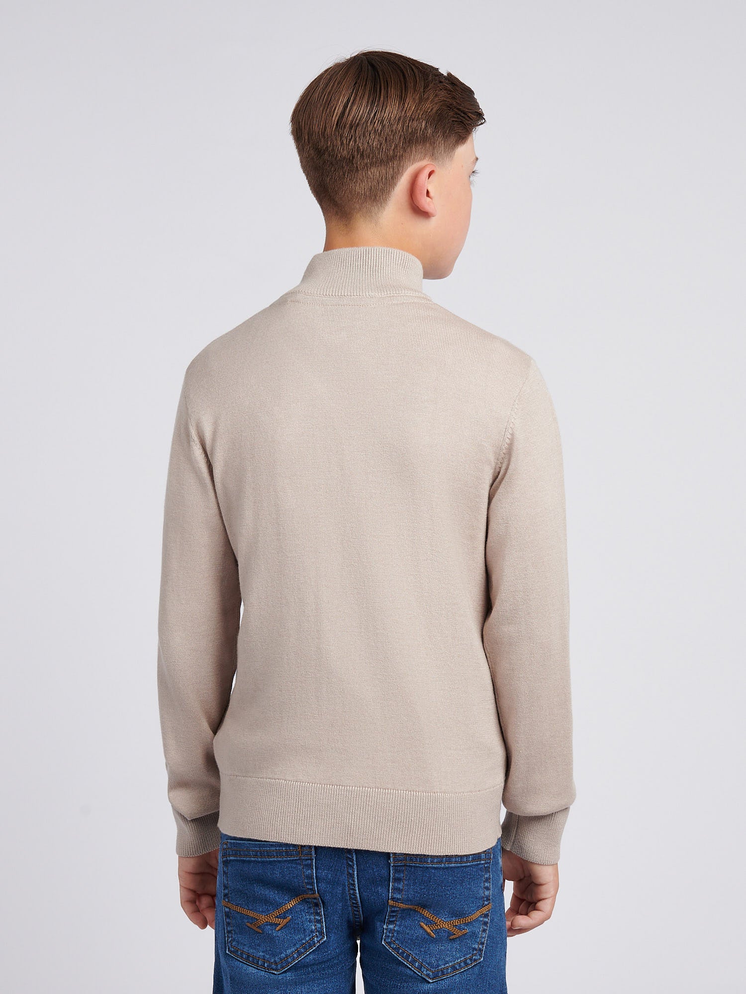Boys Knitted Cotton Rich 1/4 Zip Atmosphere - Image 4