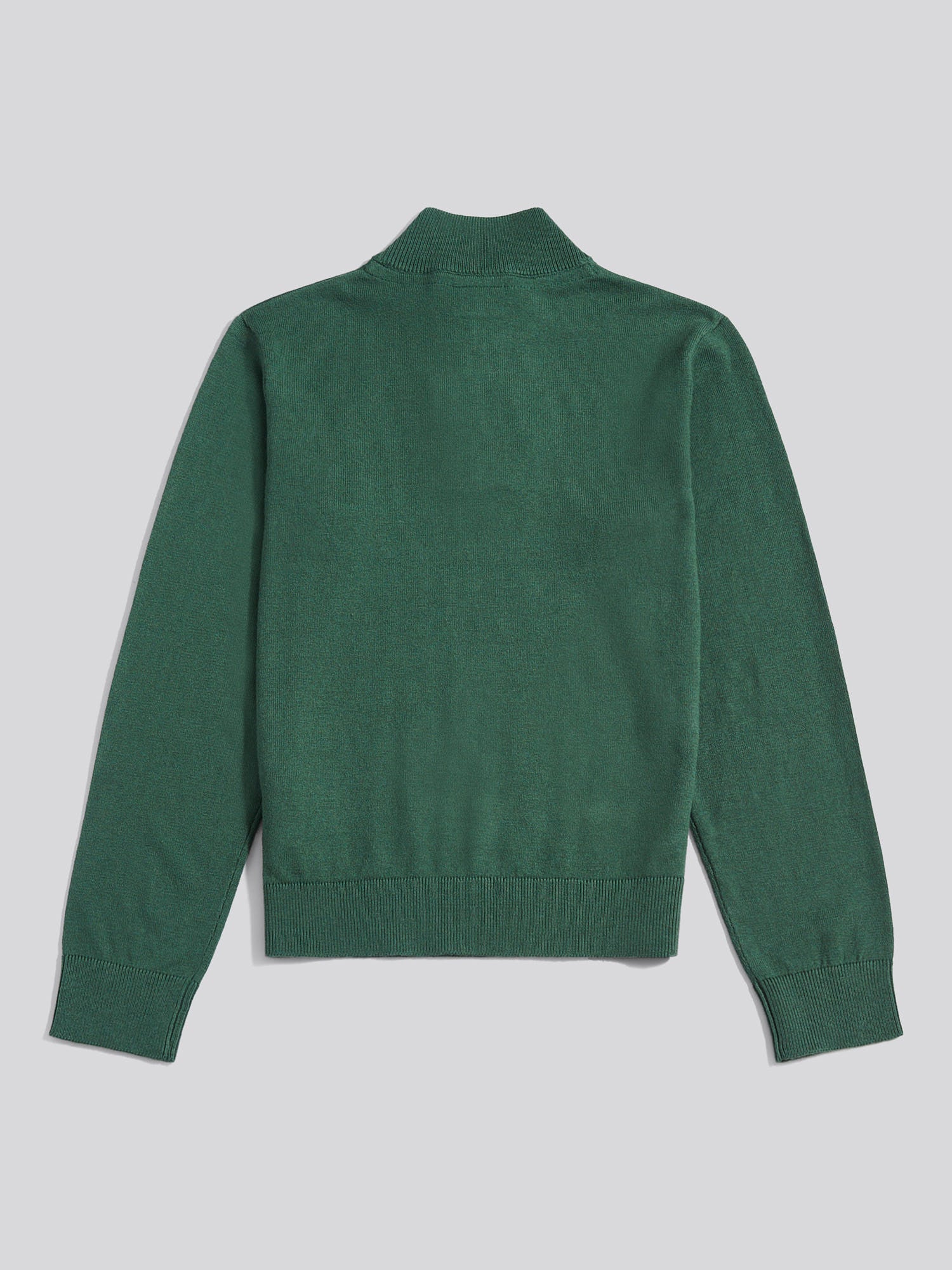 Boys Knitted Cotton Rich 1/4 Zip Pineneedle - Image 6
