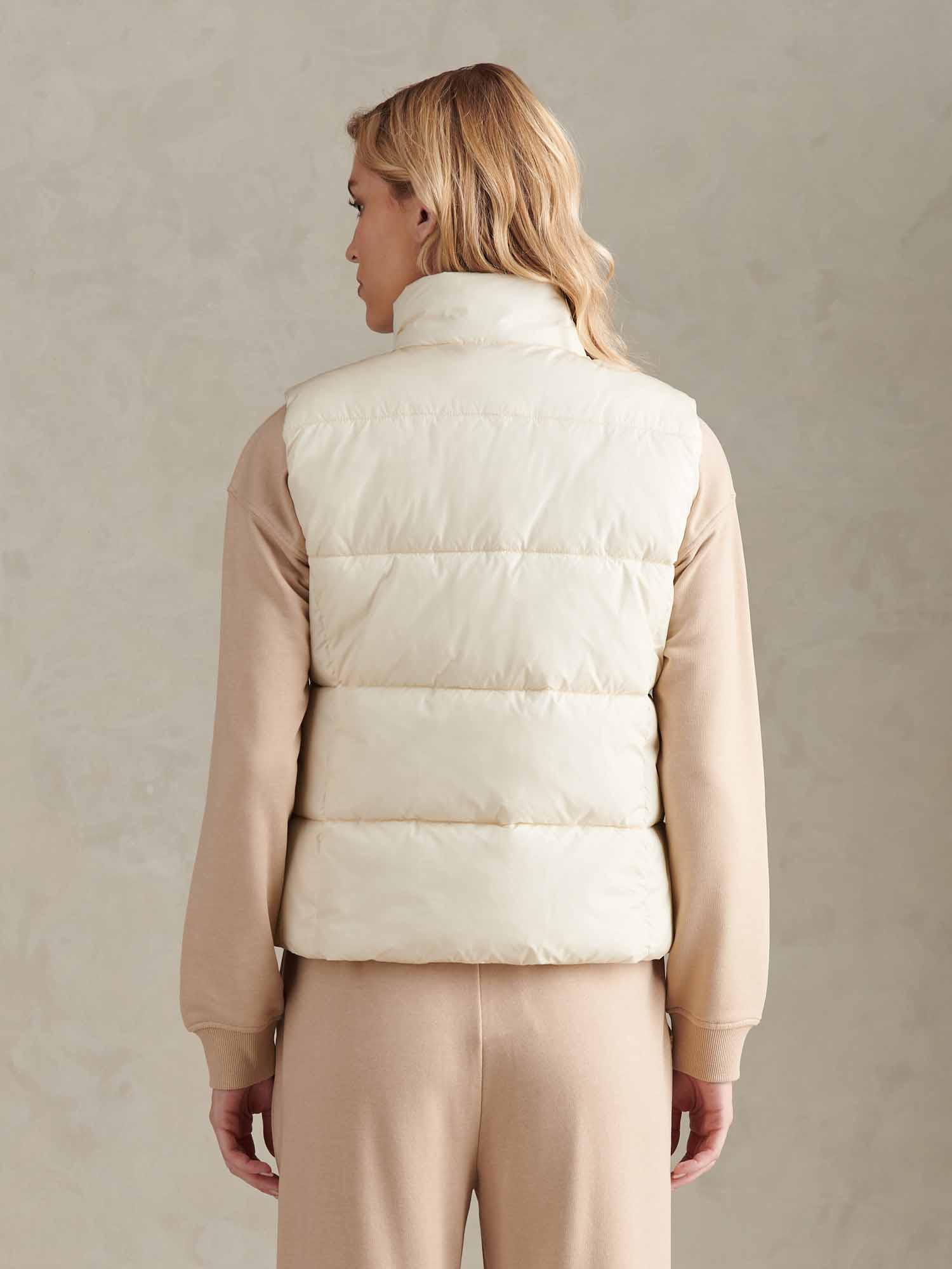 Womens Lightweight Puffer Gilet Marshmallow - Image 4