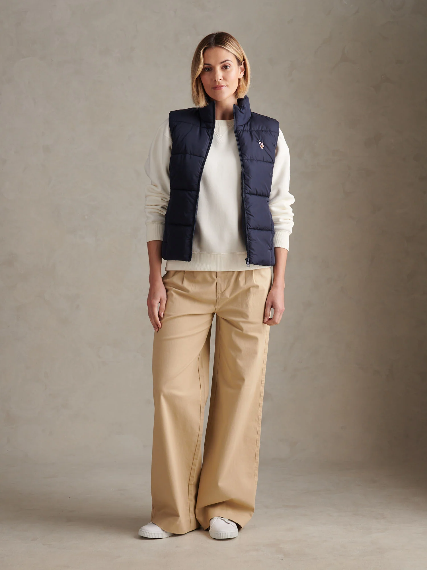 Womens Lightweight Puffer Gilet Navy Iris - Image 5