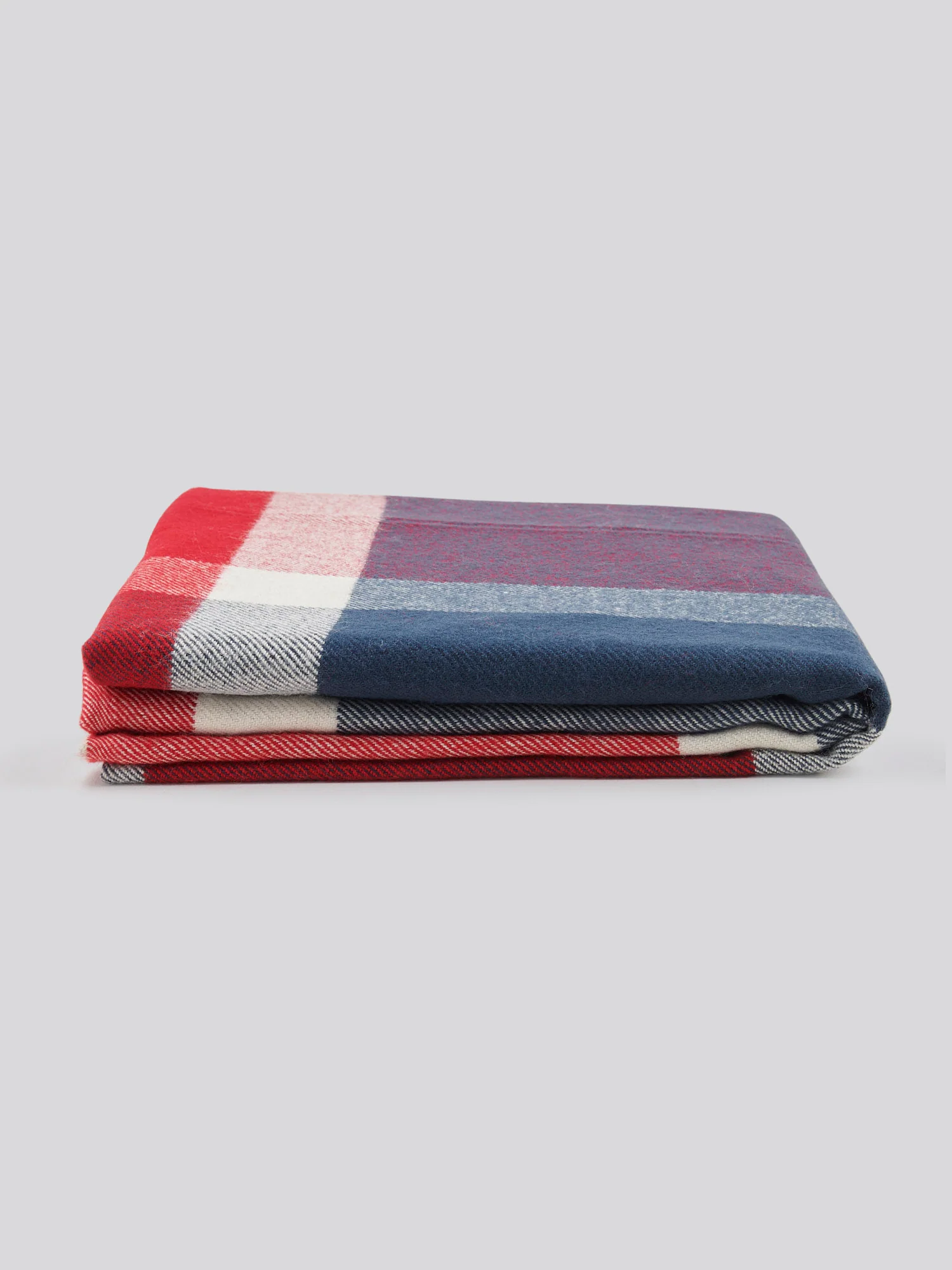 Luxurious Soft Check Throw in Navy Iris - Image 2