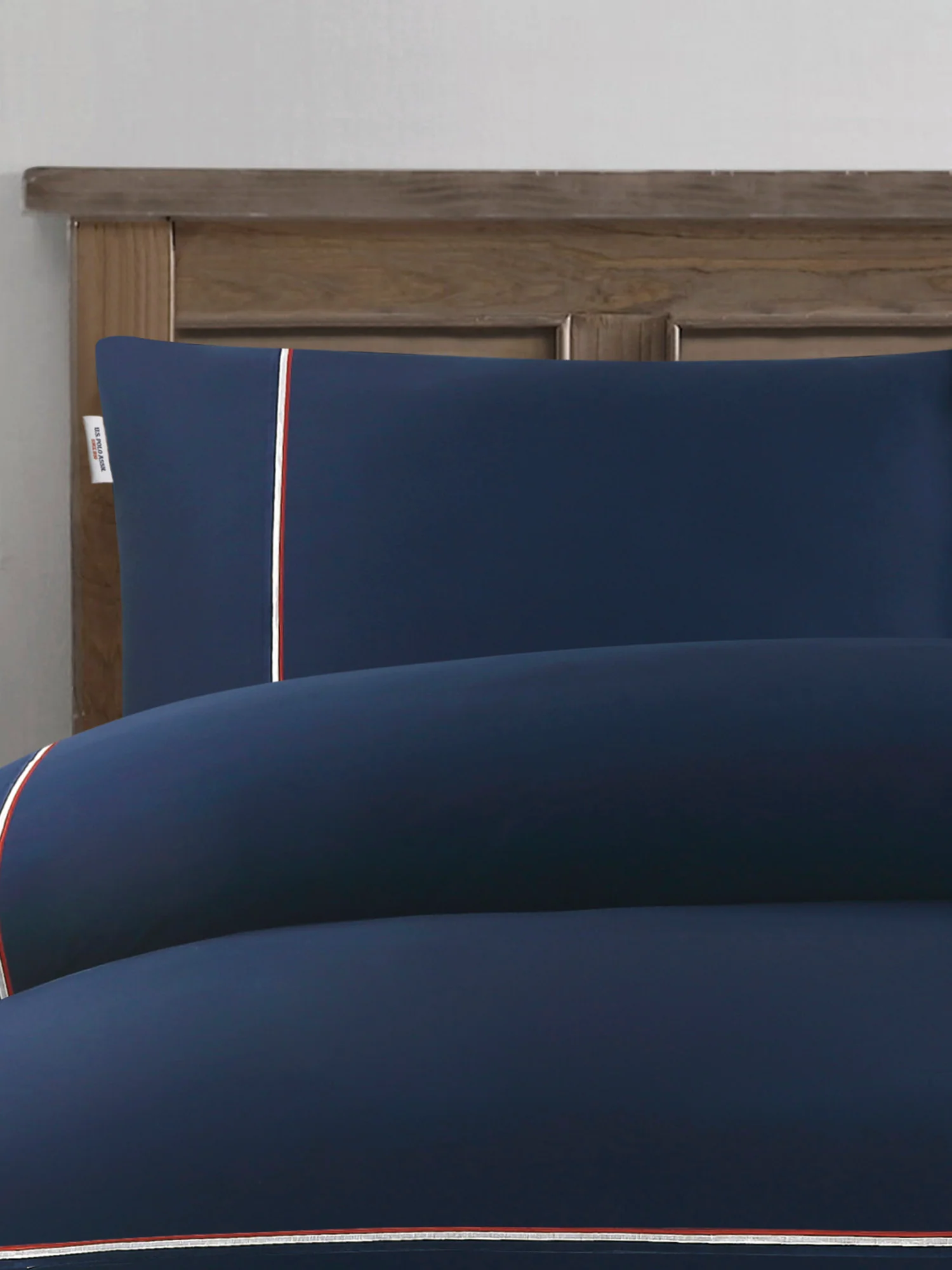 Luxury Cotton Brand Stripe Duvet Set Navy Iris - Image 3
