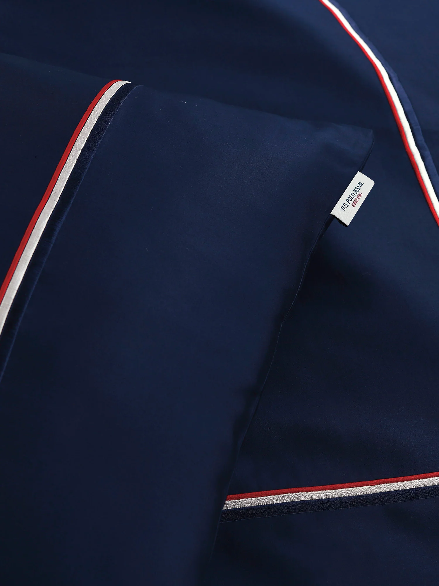 Luxury Cotton Brand Stripe Duvet Set Navy Iris - Image 4