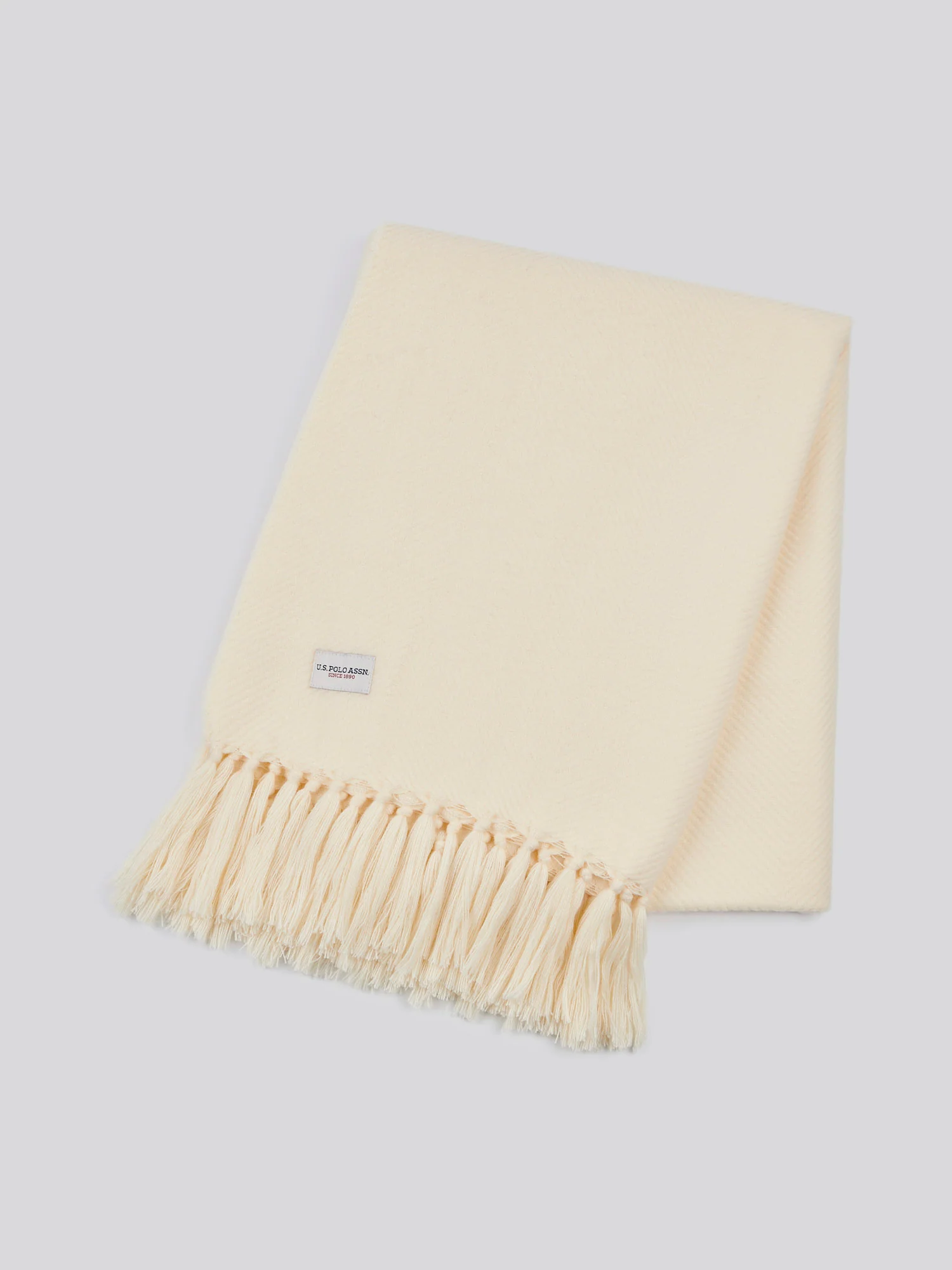 Luxury Herringbone Throw in Eggnog - Image 5