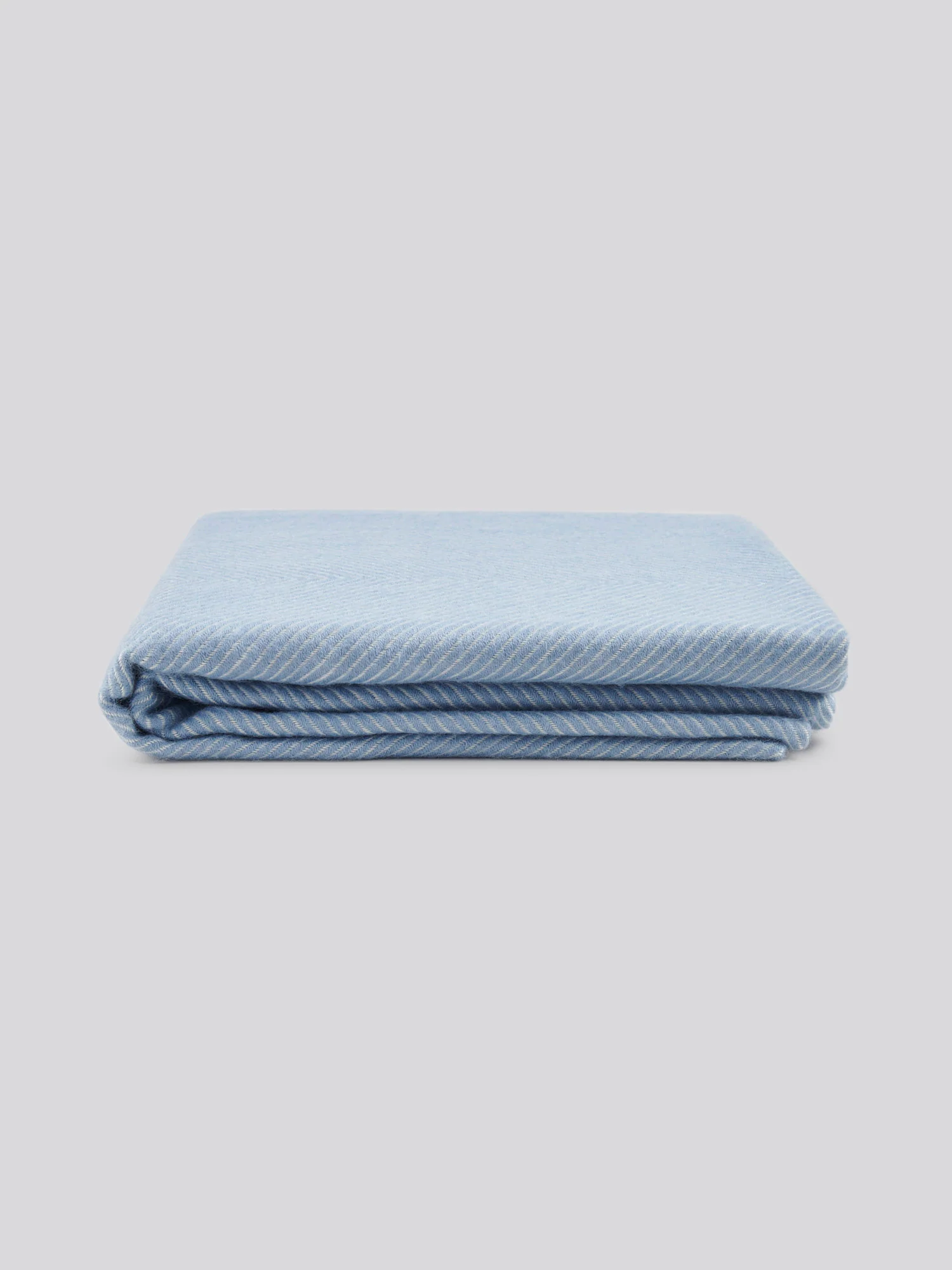 Luxury Herringbone Throw in Troposphere - Image 4