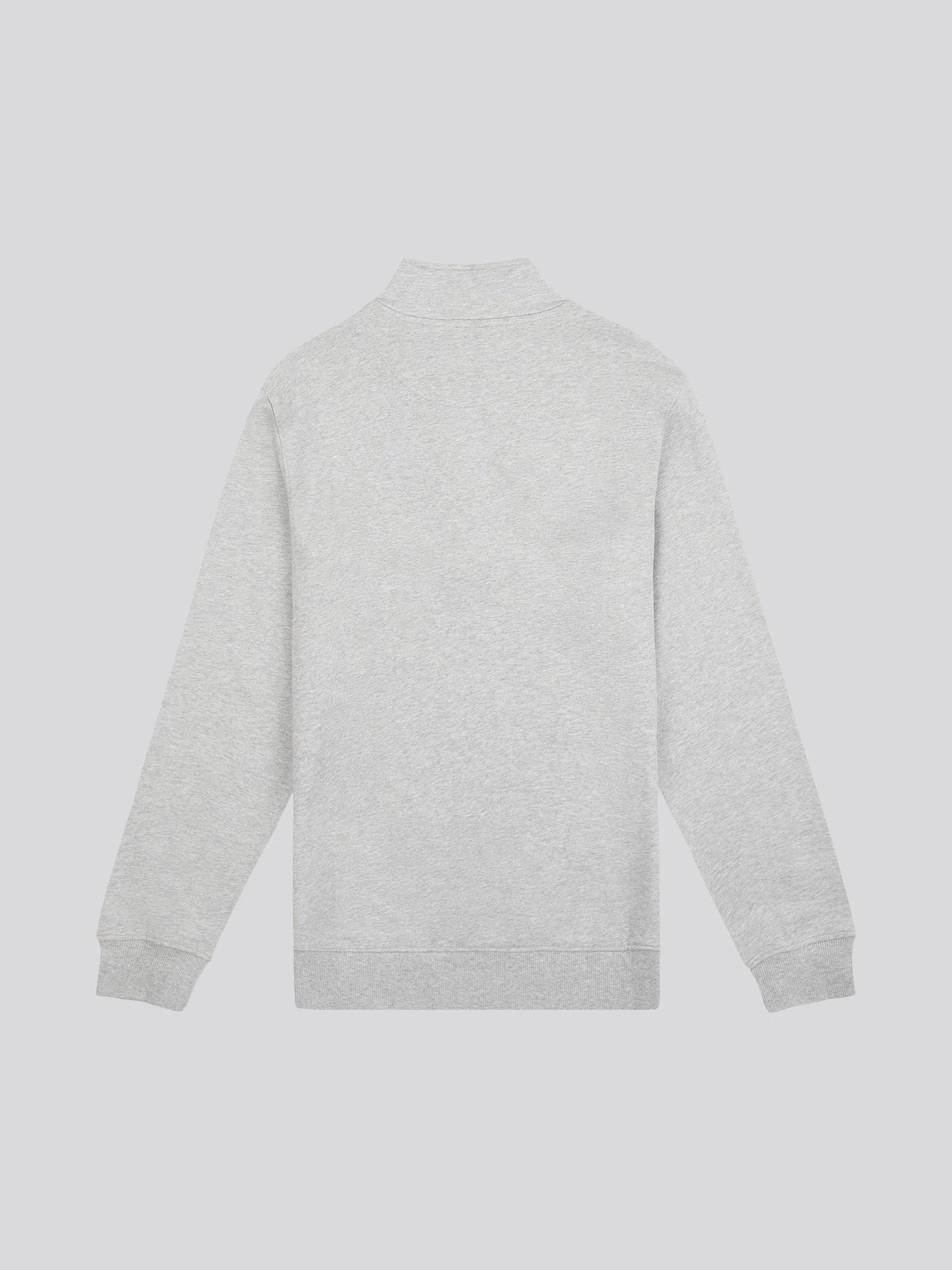 Mens 1/4 Zip Sweatshirt Mid Grey Marl - Image 7
