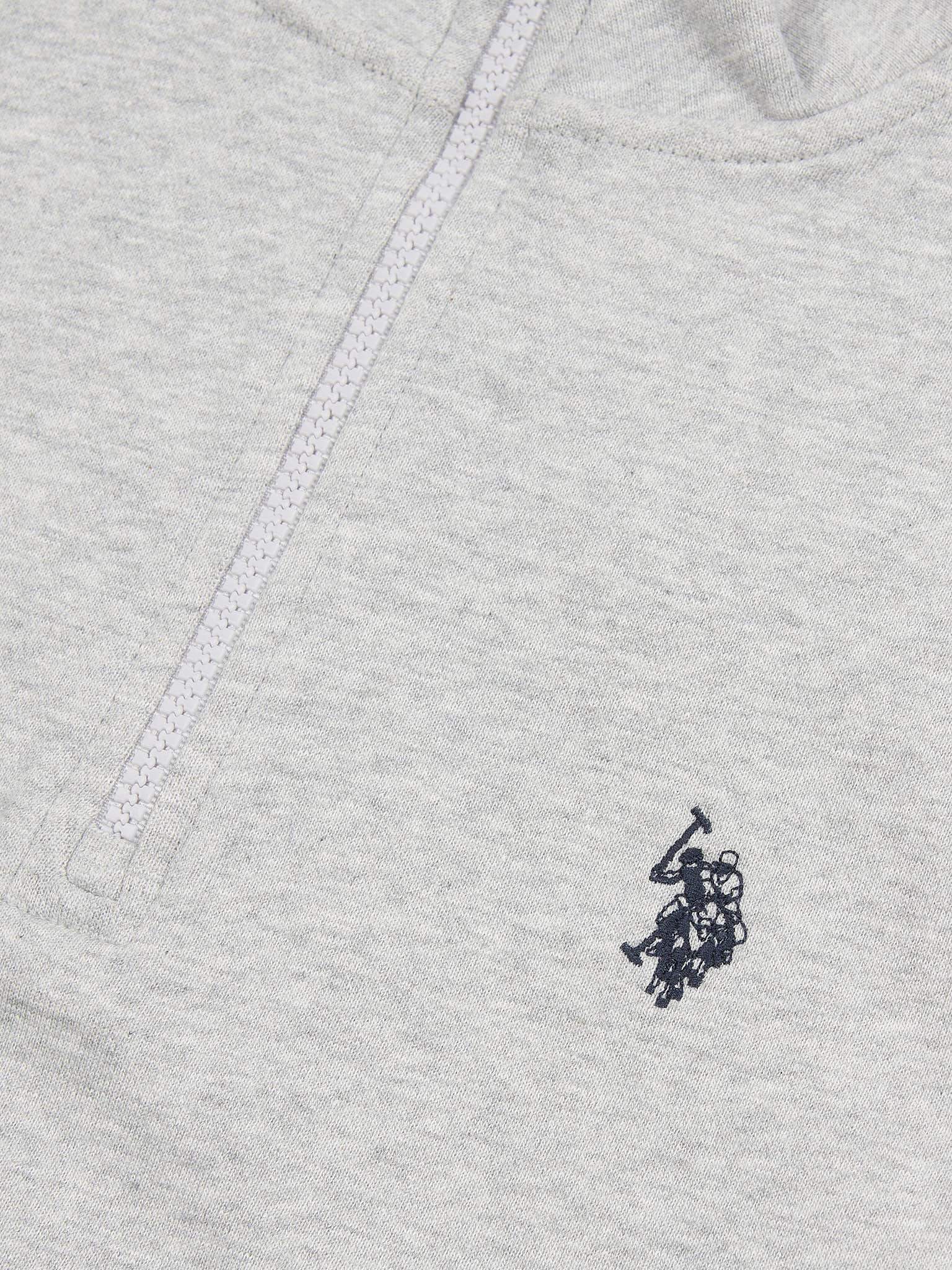 Mens 1/4 Zip Sweatshirt Mid Grey Marl - Image 8