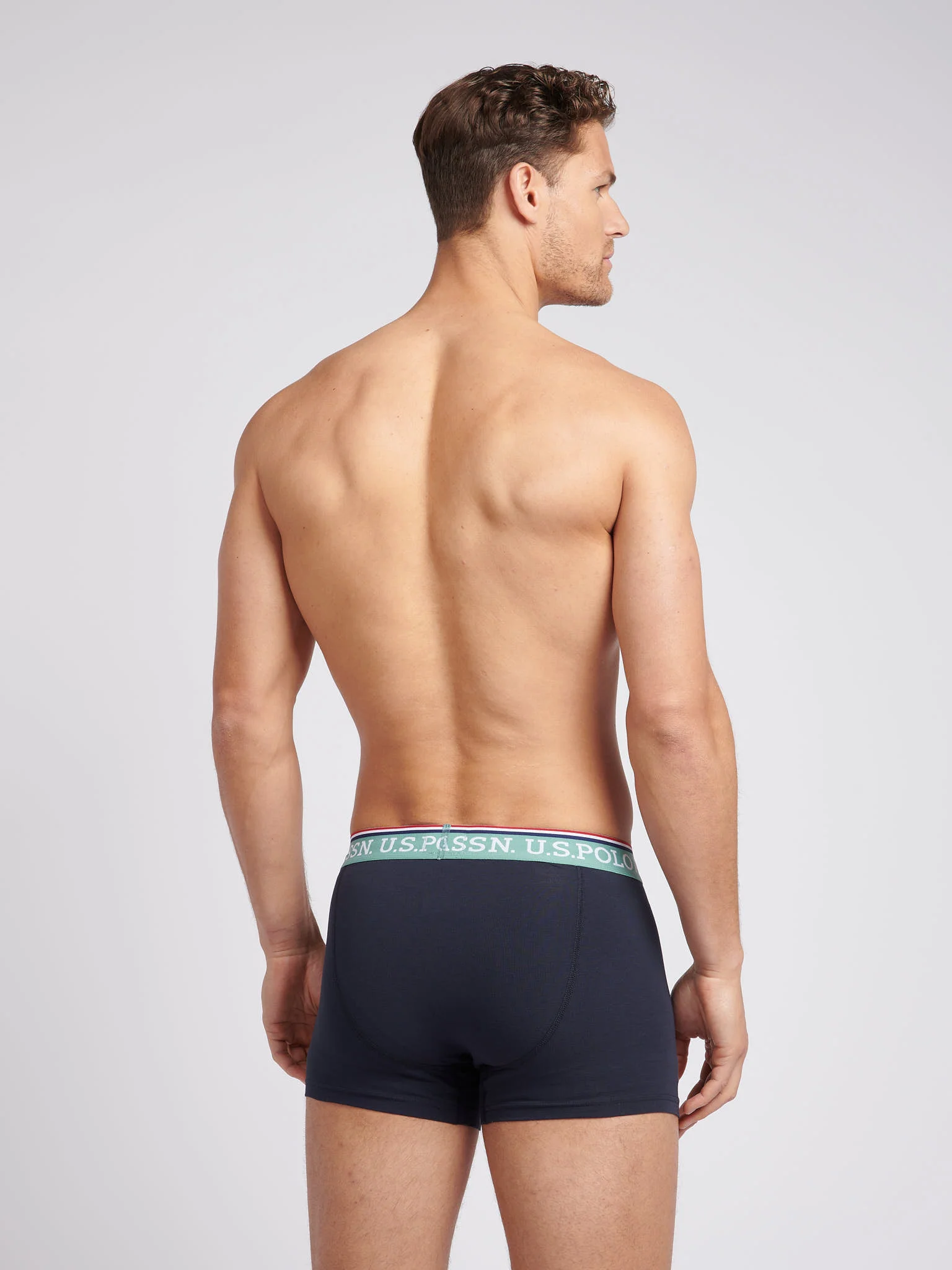 Mens 3 Pack Brand Highlight Boxer Shorts Dark Sapphire Navy - Image 10