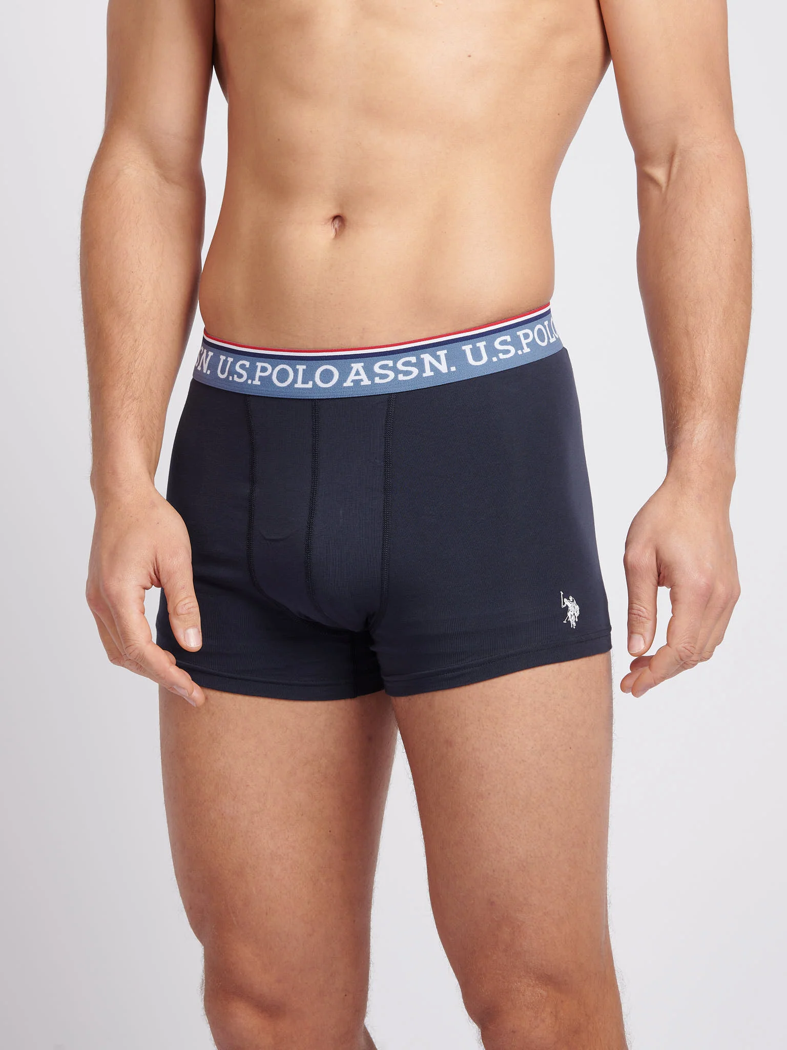 Mens 3 Pack Brand Highlight Boxer Shorts Dark Sapphire Navy - Image 11
