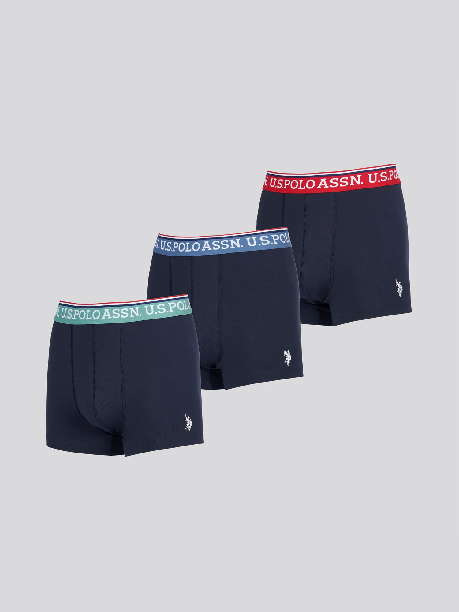 Mens 3 Pack Brand Highlight Boxer Shorts Dark Sapphire Navy - Image 12