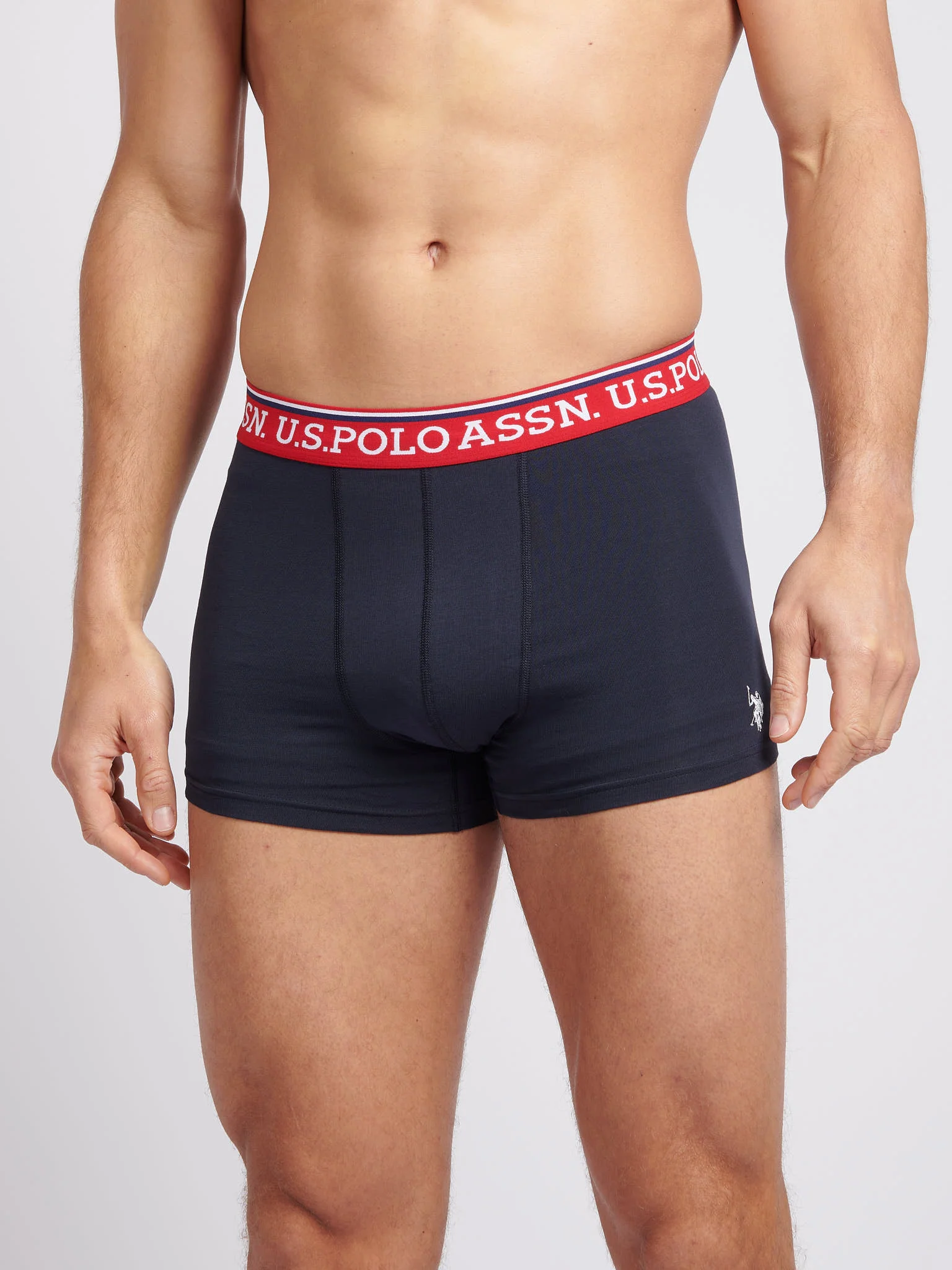 Mens 3 Pack Brand Highlight Boxer Shorts Dark Sapphire Navy - Image 5