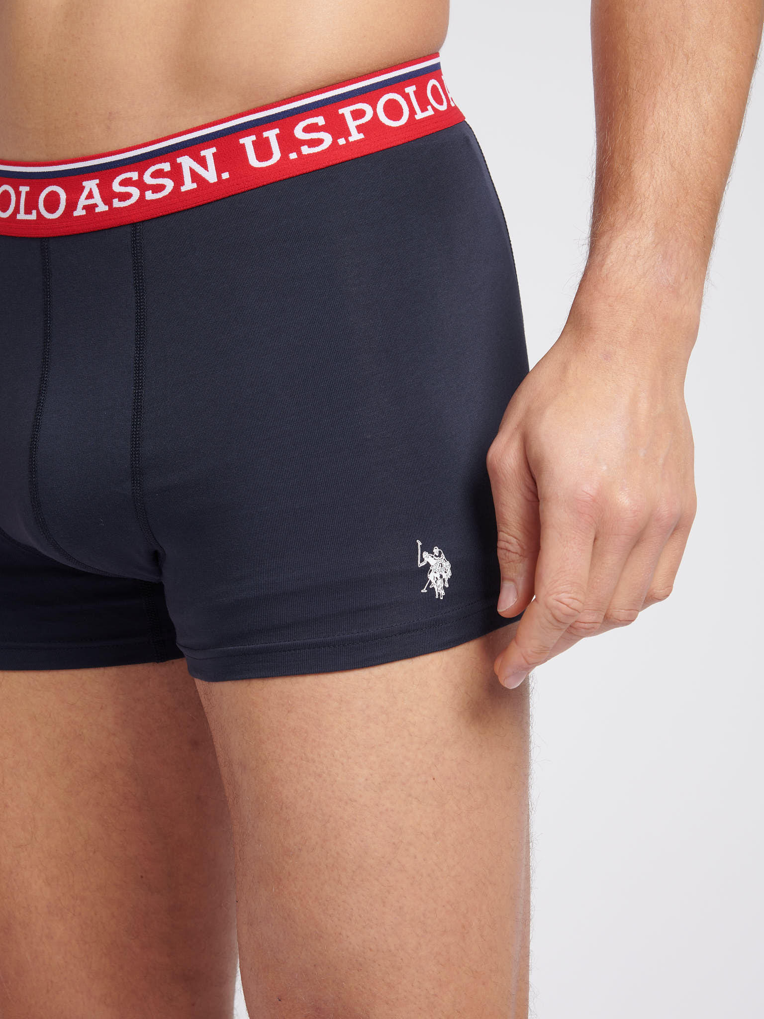 Mens 3 Pack Brand Highlight Boxer Shorts Dark Sapphire Navy - Image 7