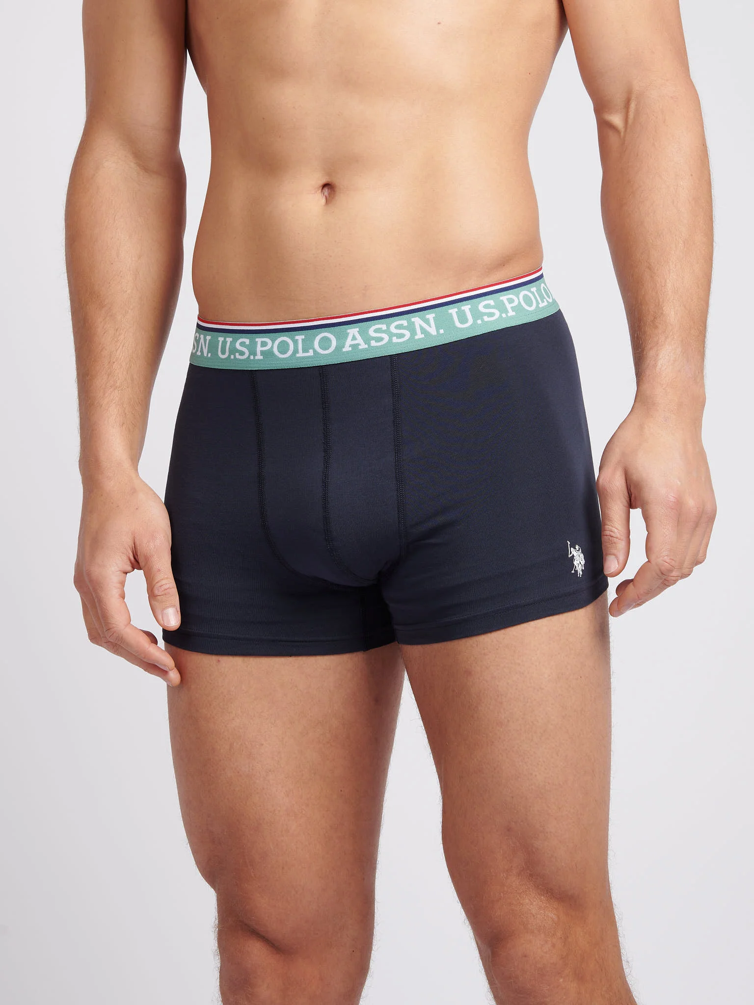 Mens 3 Pack Brand Highlight Boxer Shorts Dark Sapphire Navy - Image 8