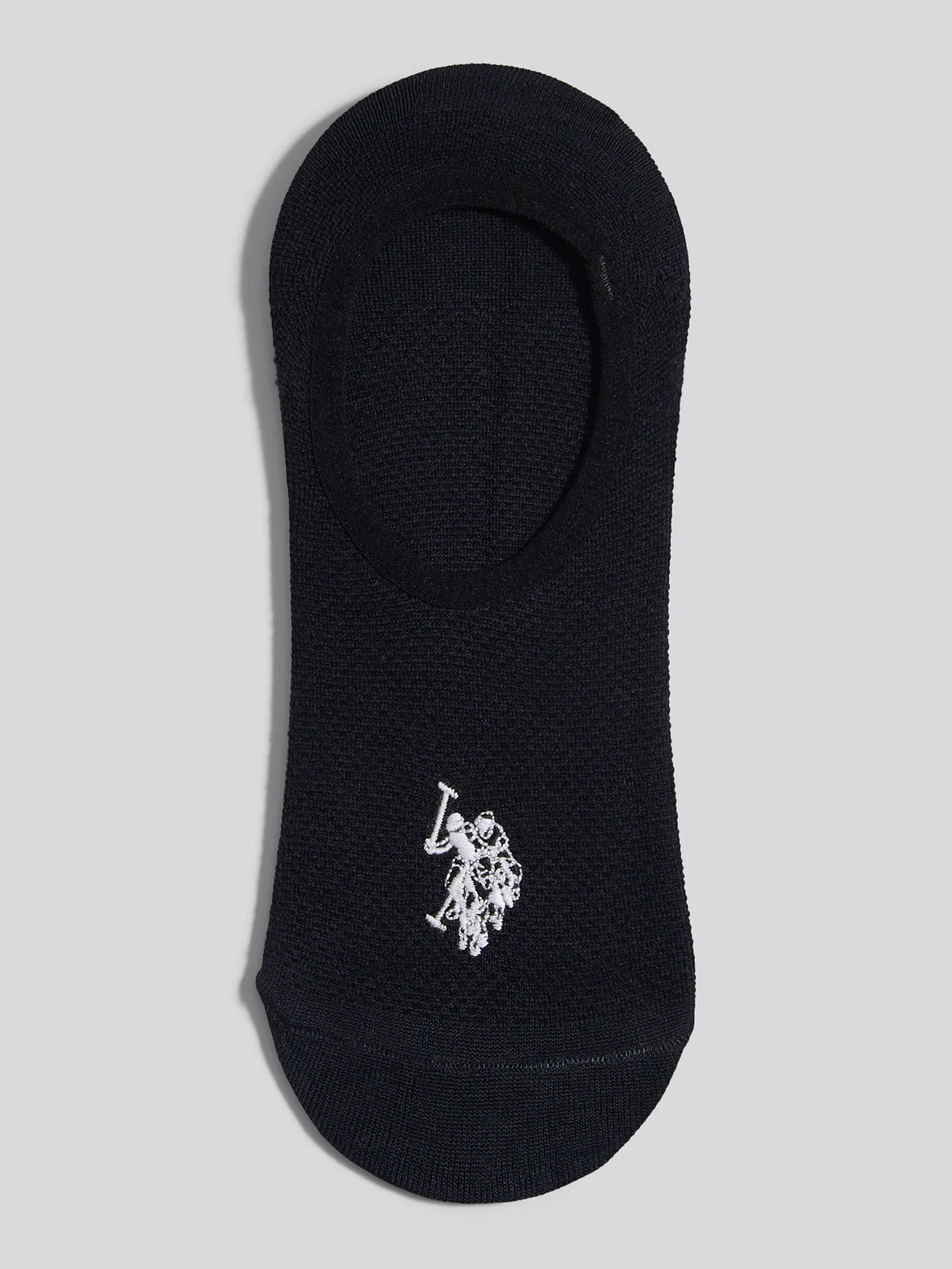 Mens 3 Pack Invisible Trainer Socks Black Bright White DHM - Image 3