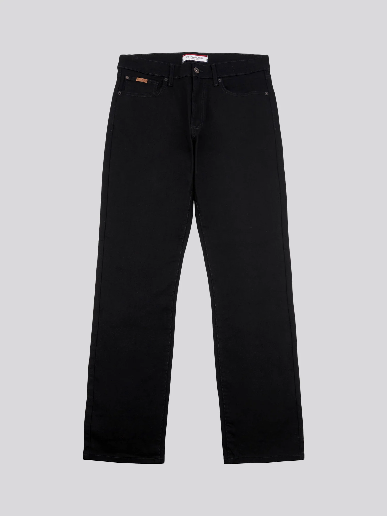 Mens 5 Pocket Regular Fit Denim Jeans in Black Wash - Image 5