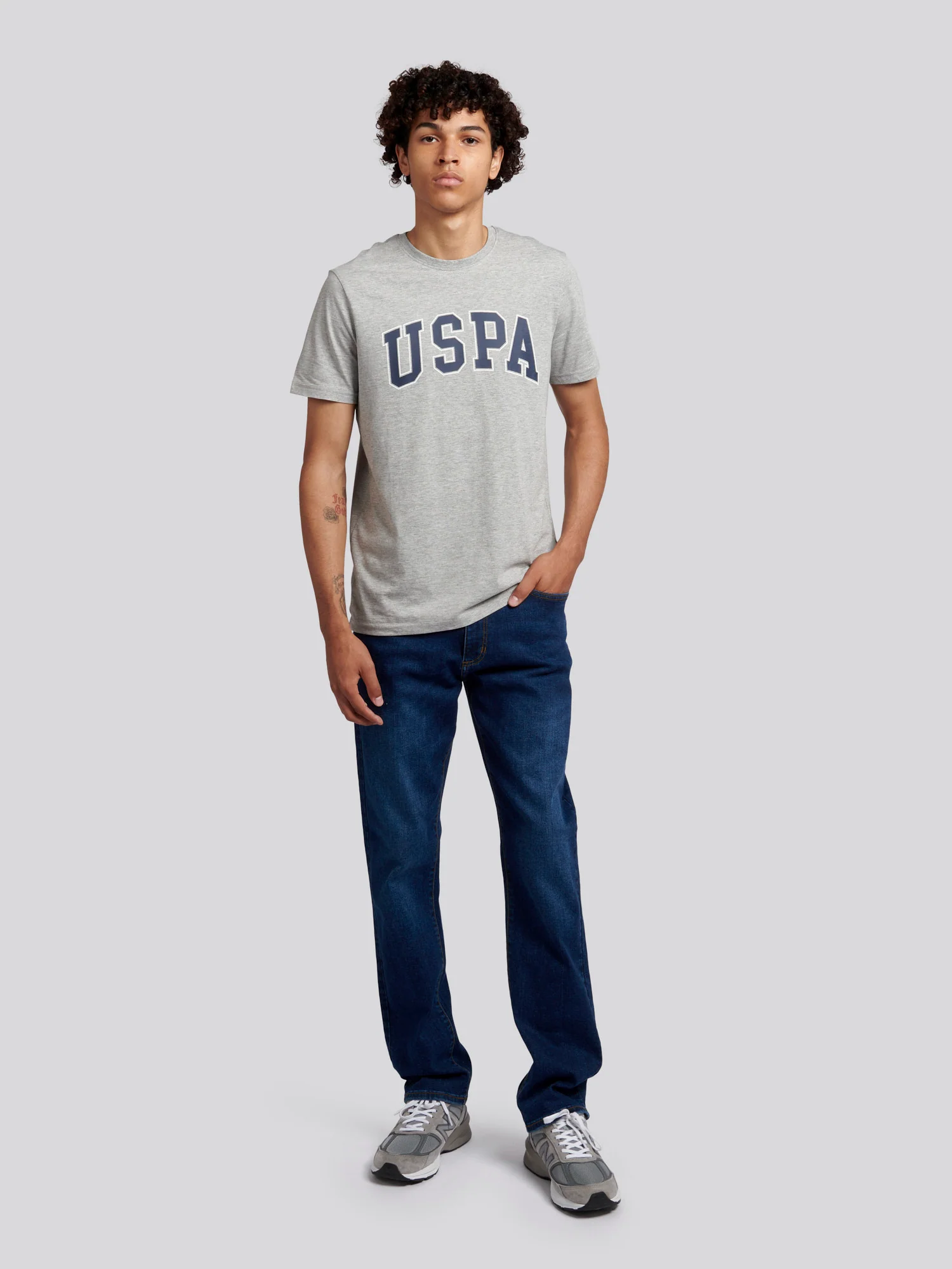 Mens 5 Pocket Regular Fit Denim Jeans in Dark Wash - Image 3