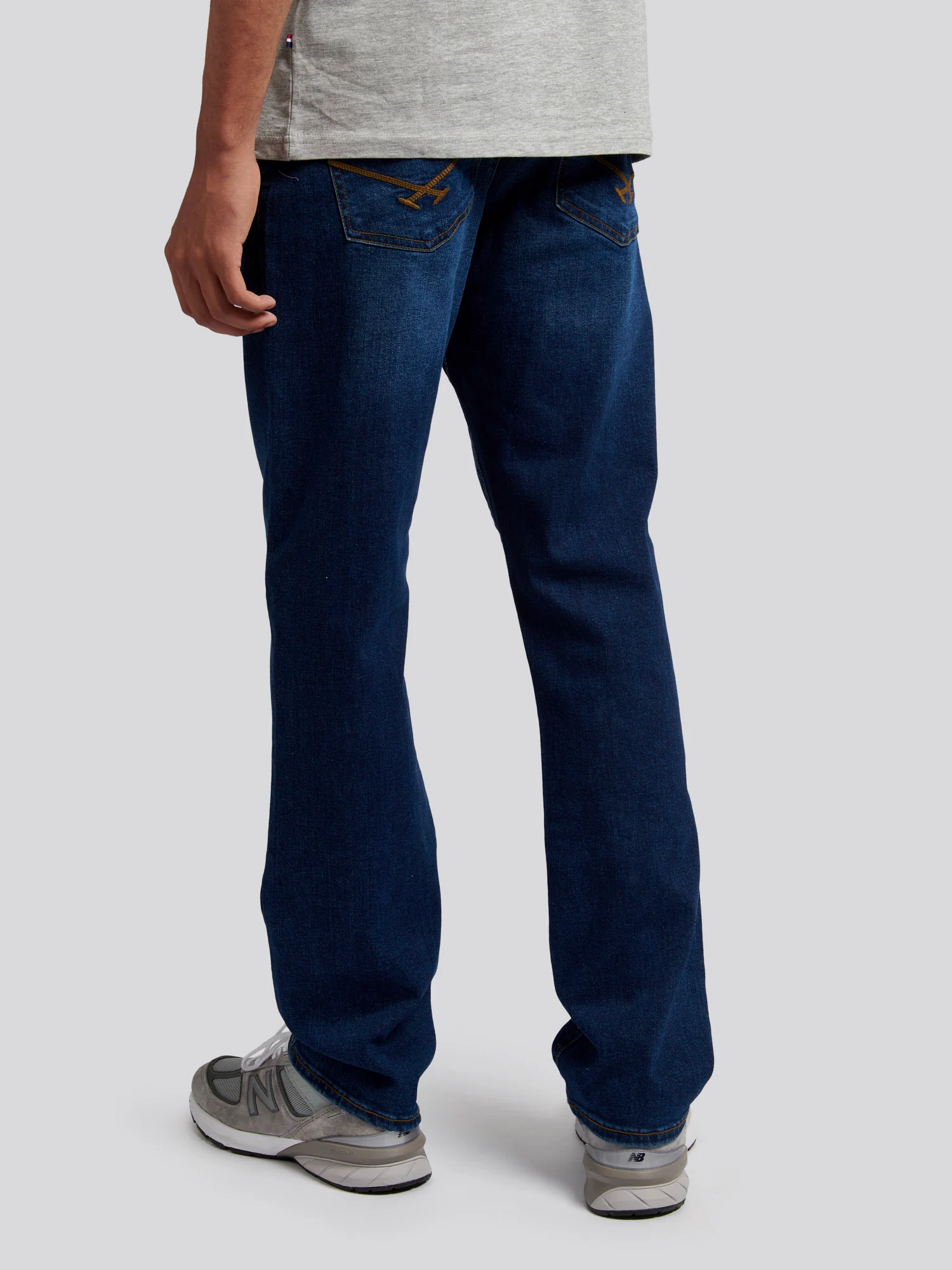 Mens 5 Pocket Regular Fit Denim Jeans in Dark Wash - Image 4