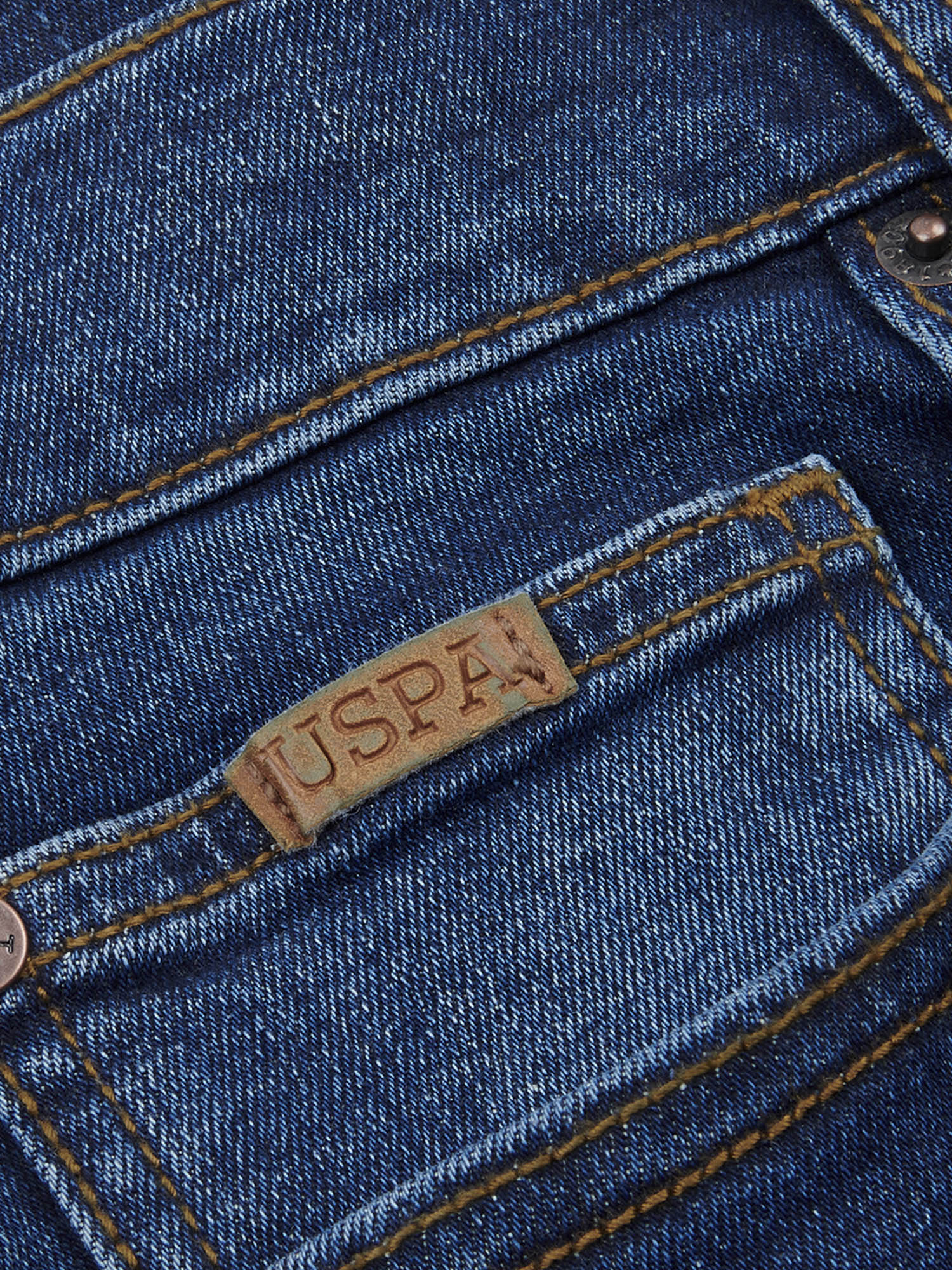 Mens 5 Pocket Regular Fit Denim Jeans in Dark Wash - Image 7
