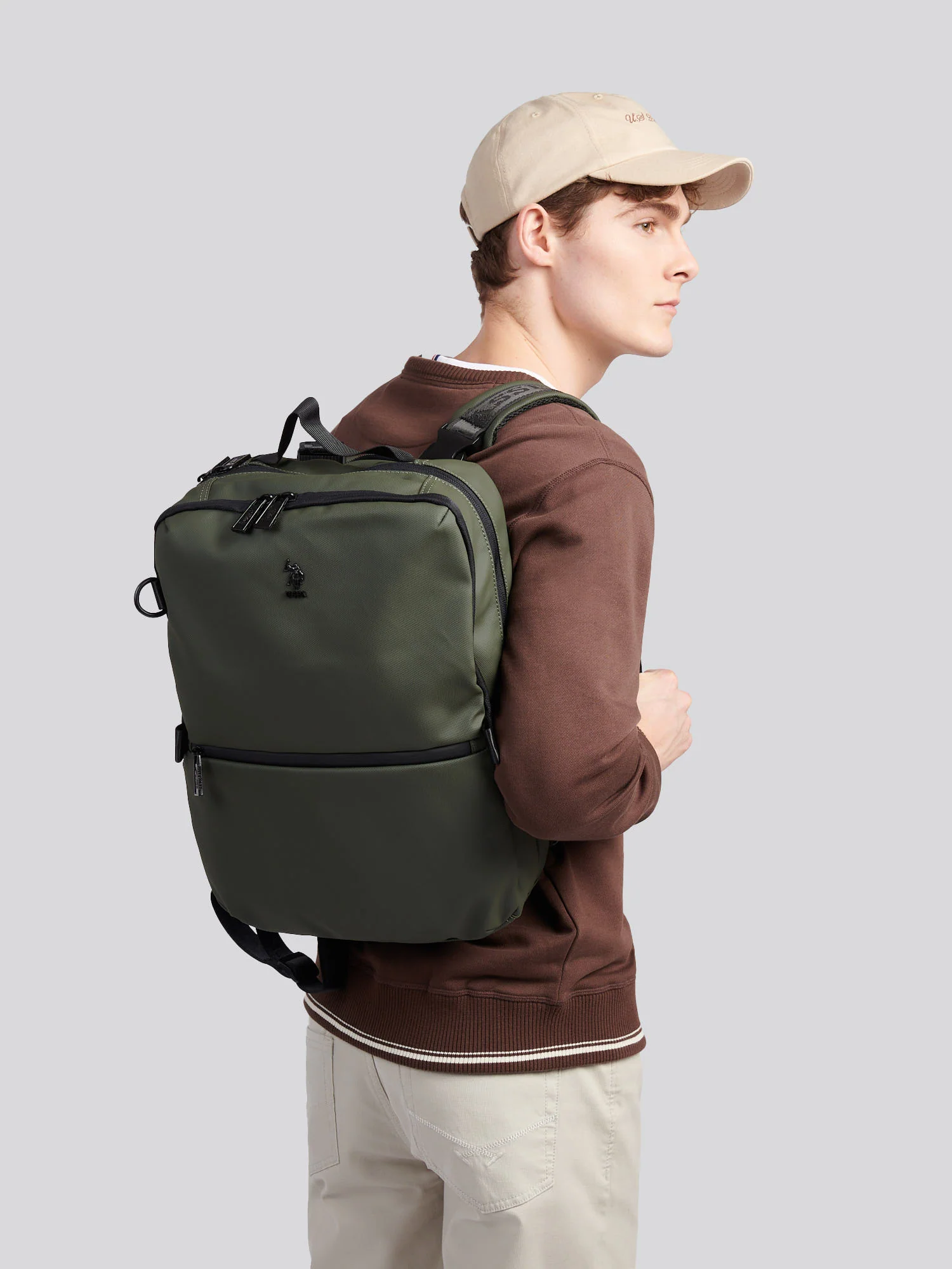 Mens Arrowhead Backpack in Army Green - Image 3