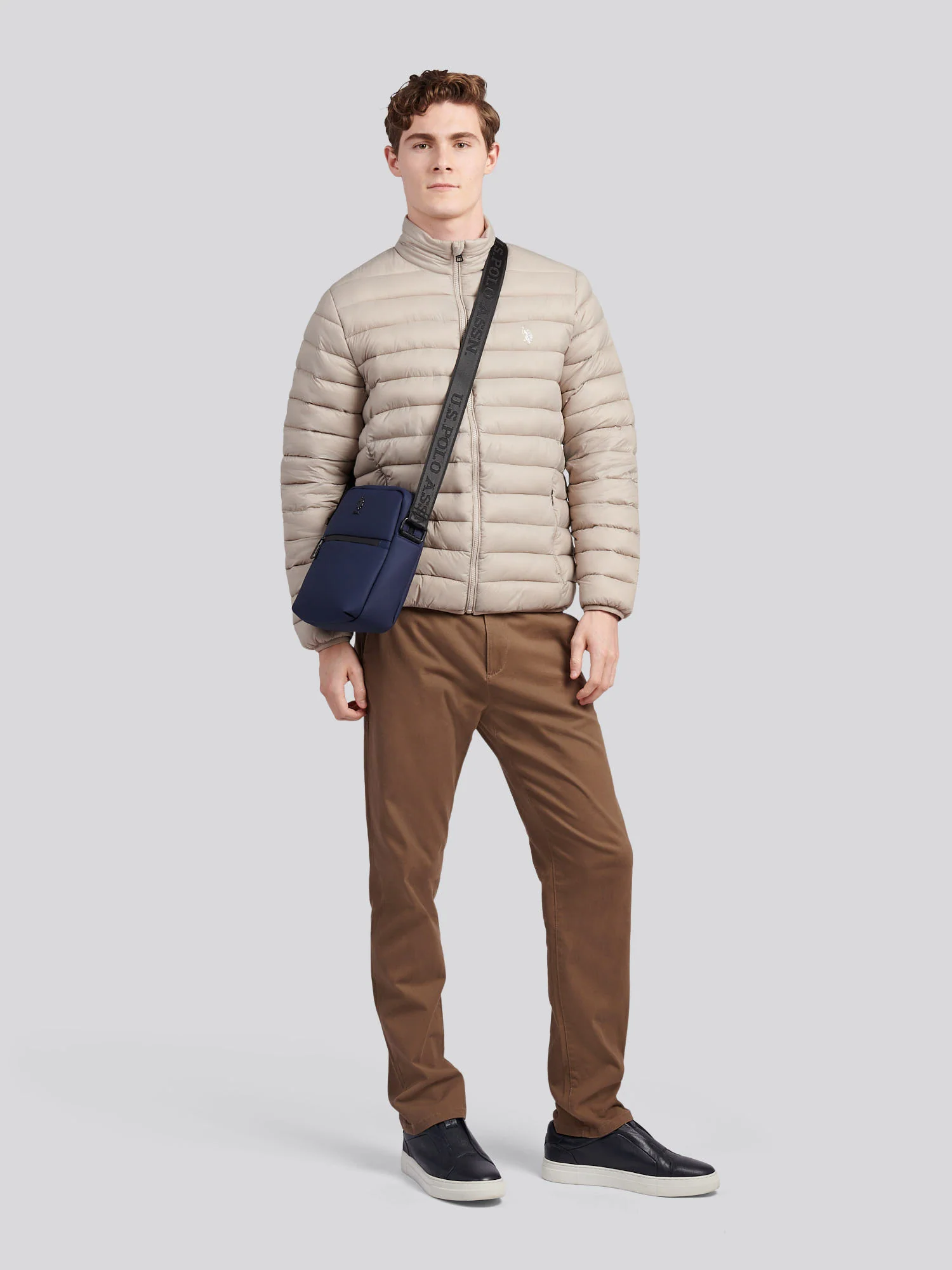 Mens Arrowhead Crossbody Bag in Navy