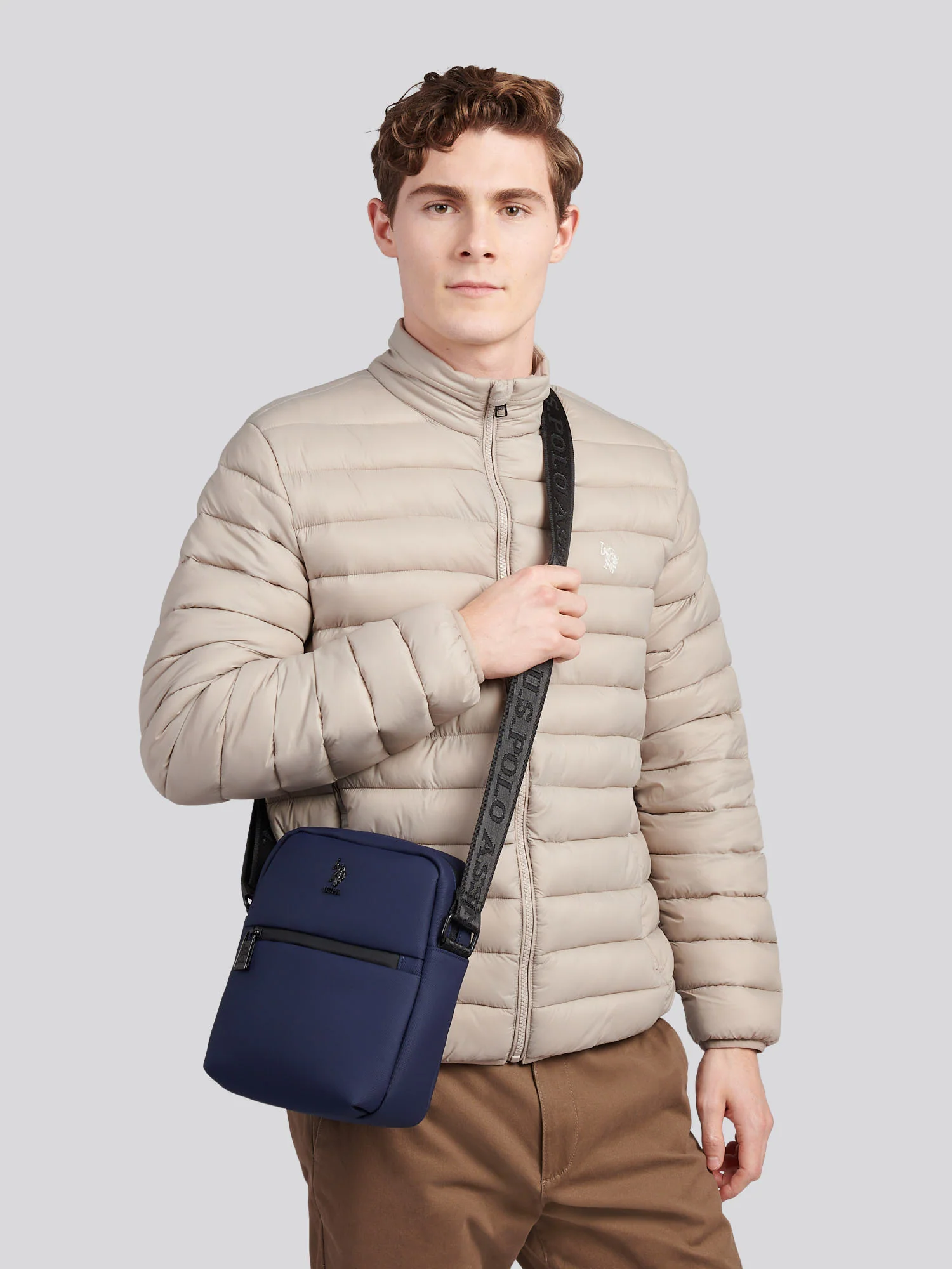 Mens Arrowhead Crossbody Bag in Navy - Image 2