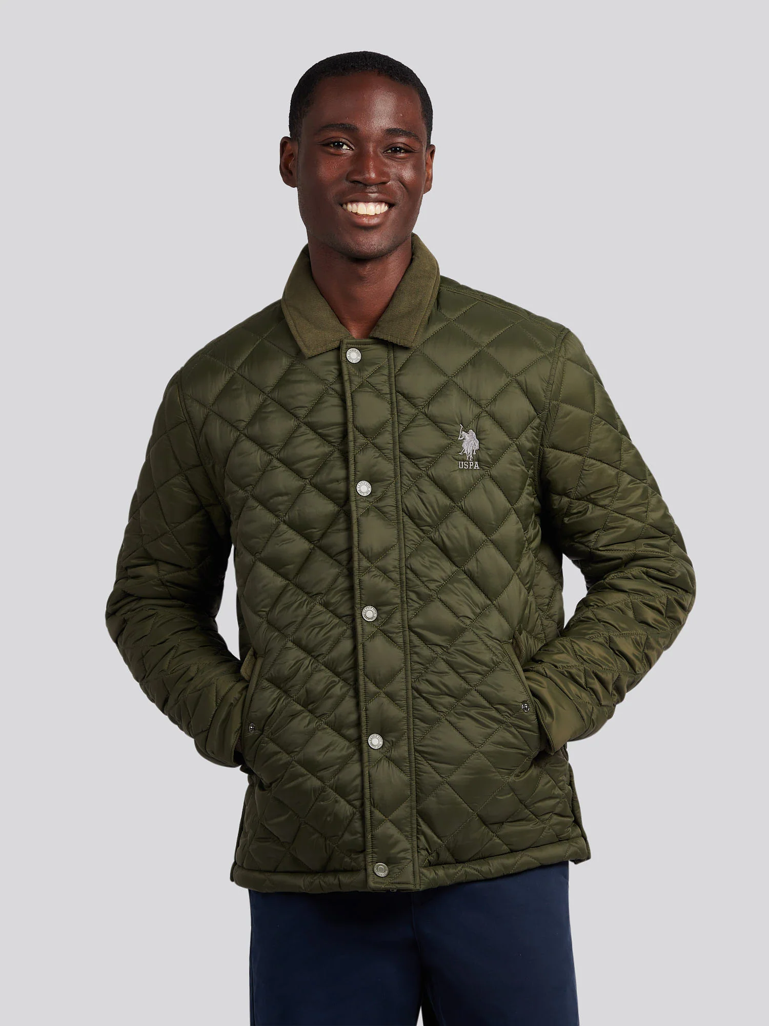 Mens Bound Internal Hacking Jacket in Forest Night - Image 2