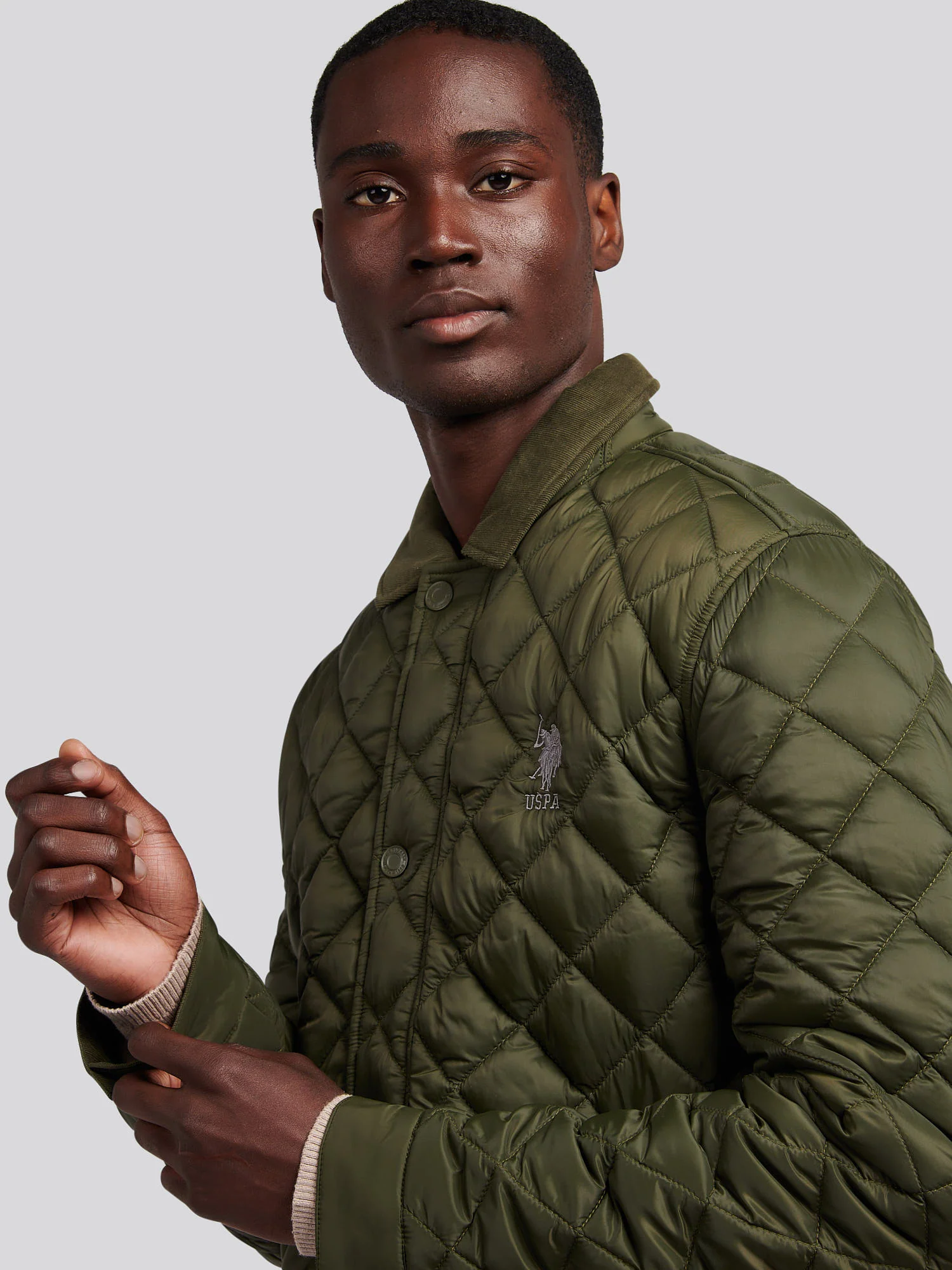 Mens Bound Internal Hacking Jacket in Forest Night - Image 3