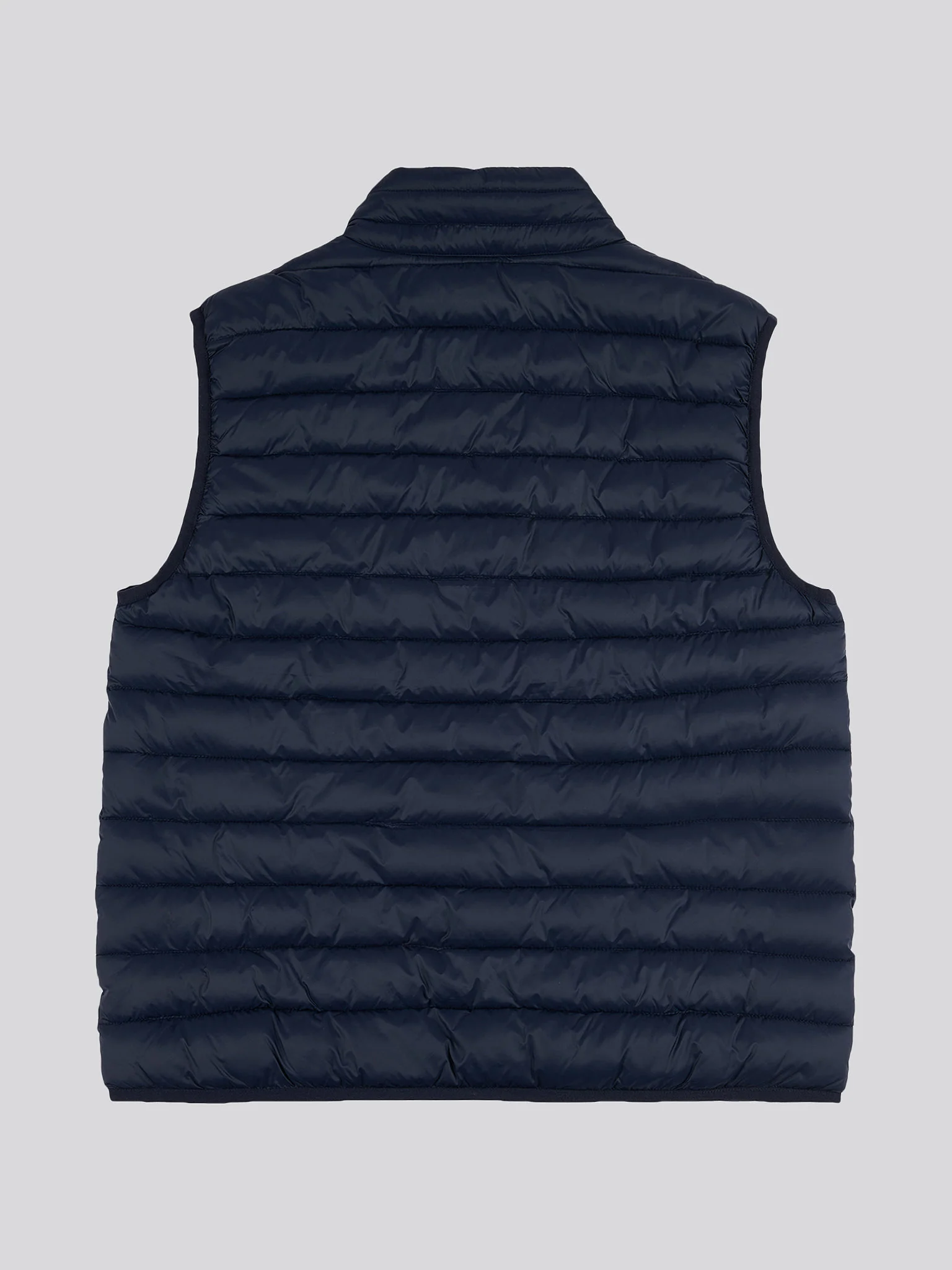 Mens Bound Quilted Gilet Dark Sapphire Navy / Haute Red DHM - Image 7