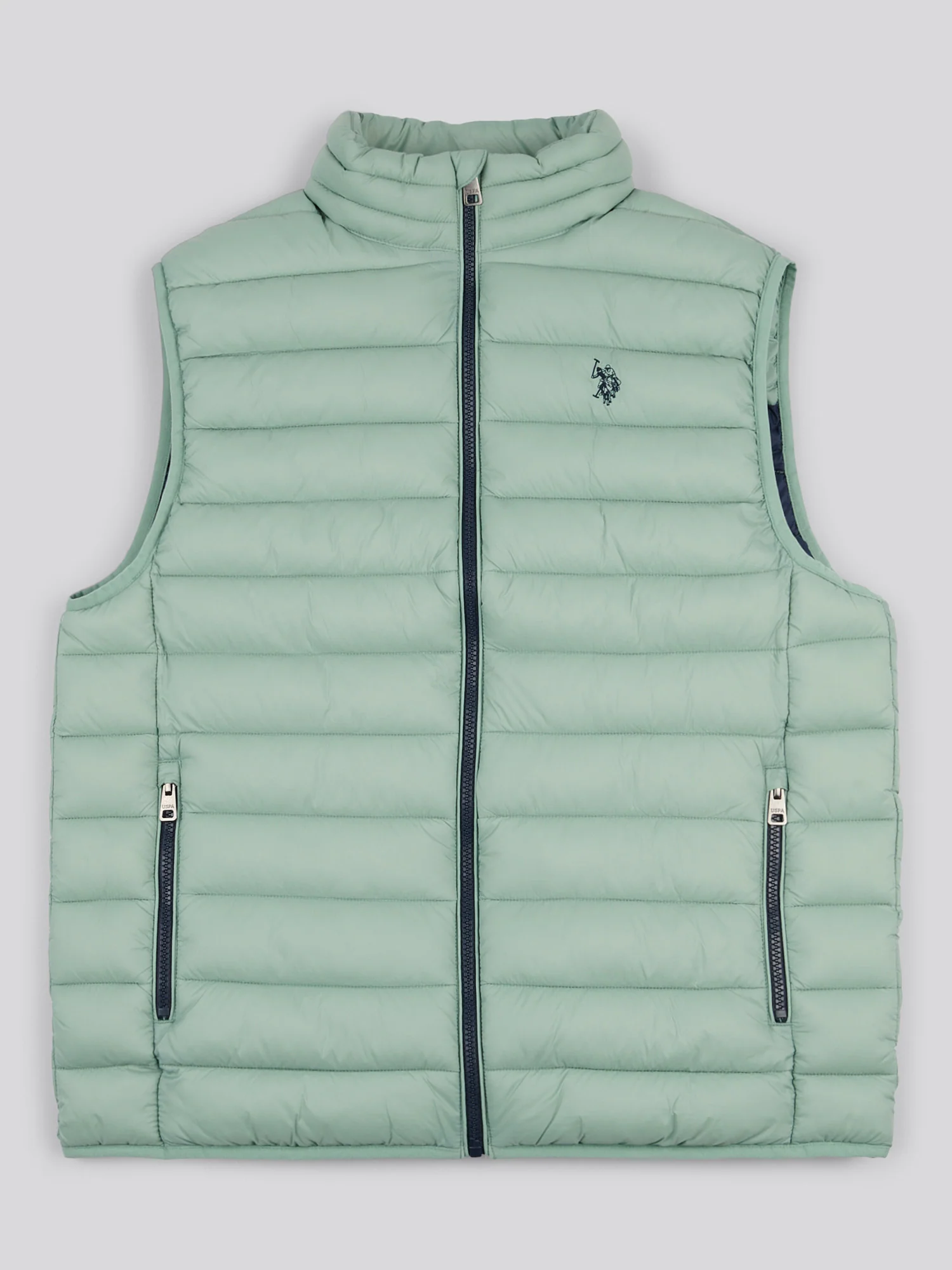 Mens Bound Quilted Gilet Iceberg Green
