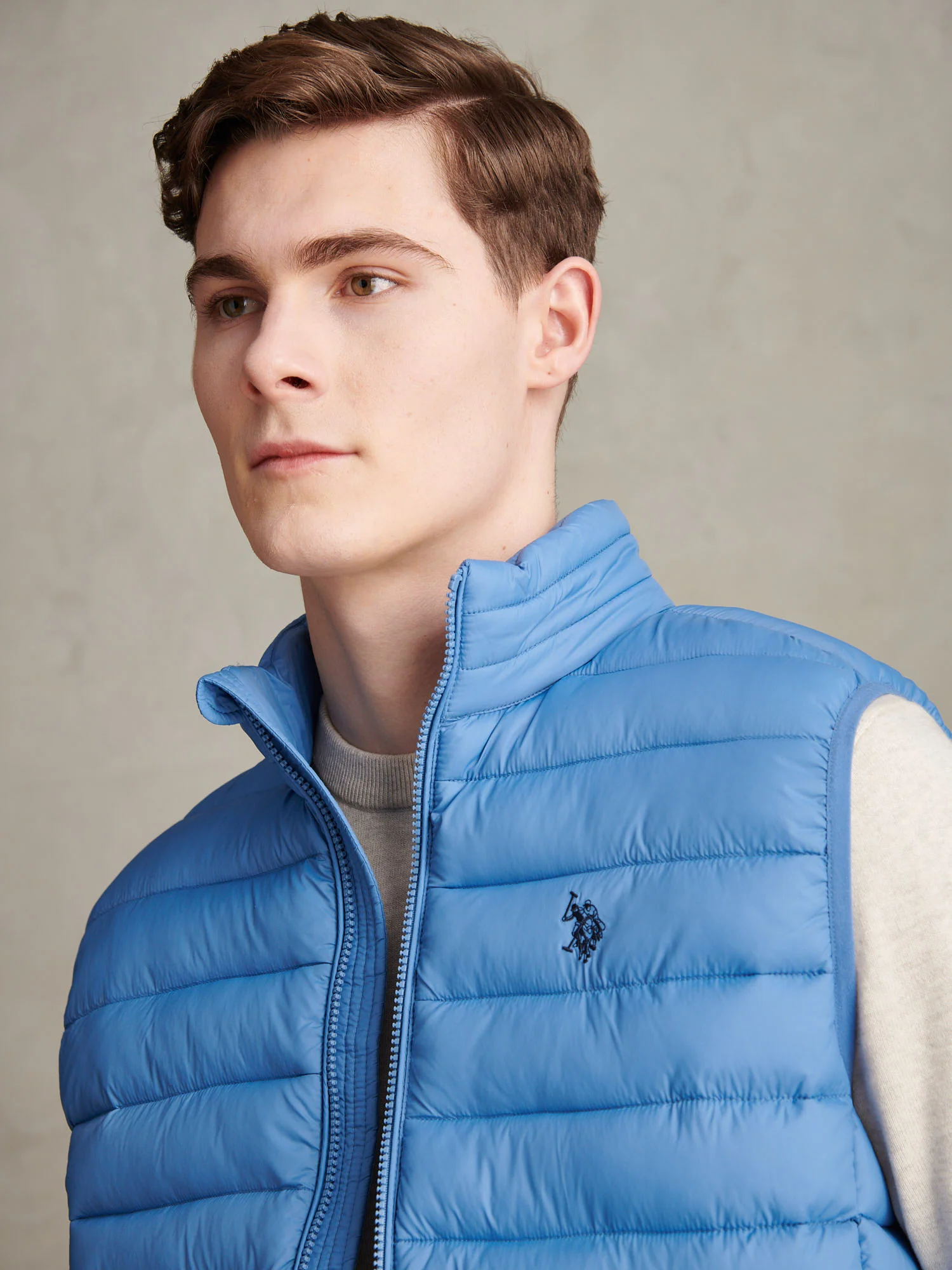 Mens Bound Quilted Gilet Riviera - Image 2