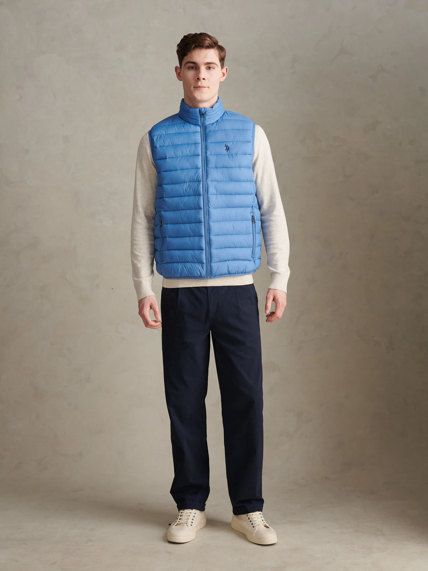Mens Bound Quilted Gilet Riviera - Image 3