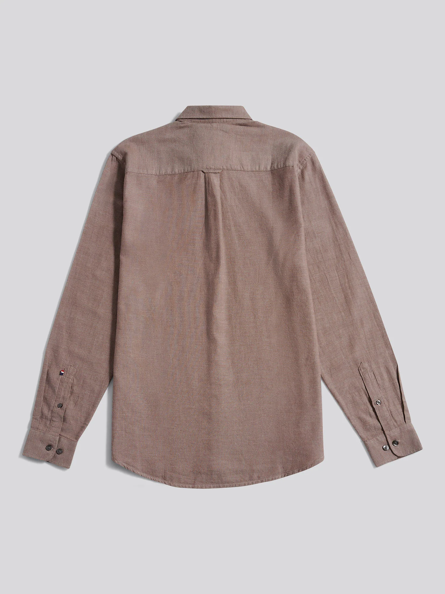 Mens Brushed Dobby Shirt in Chocolate Martini - Image 7