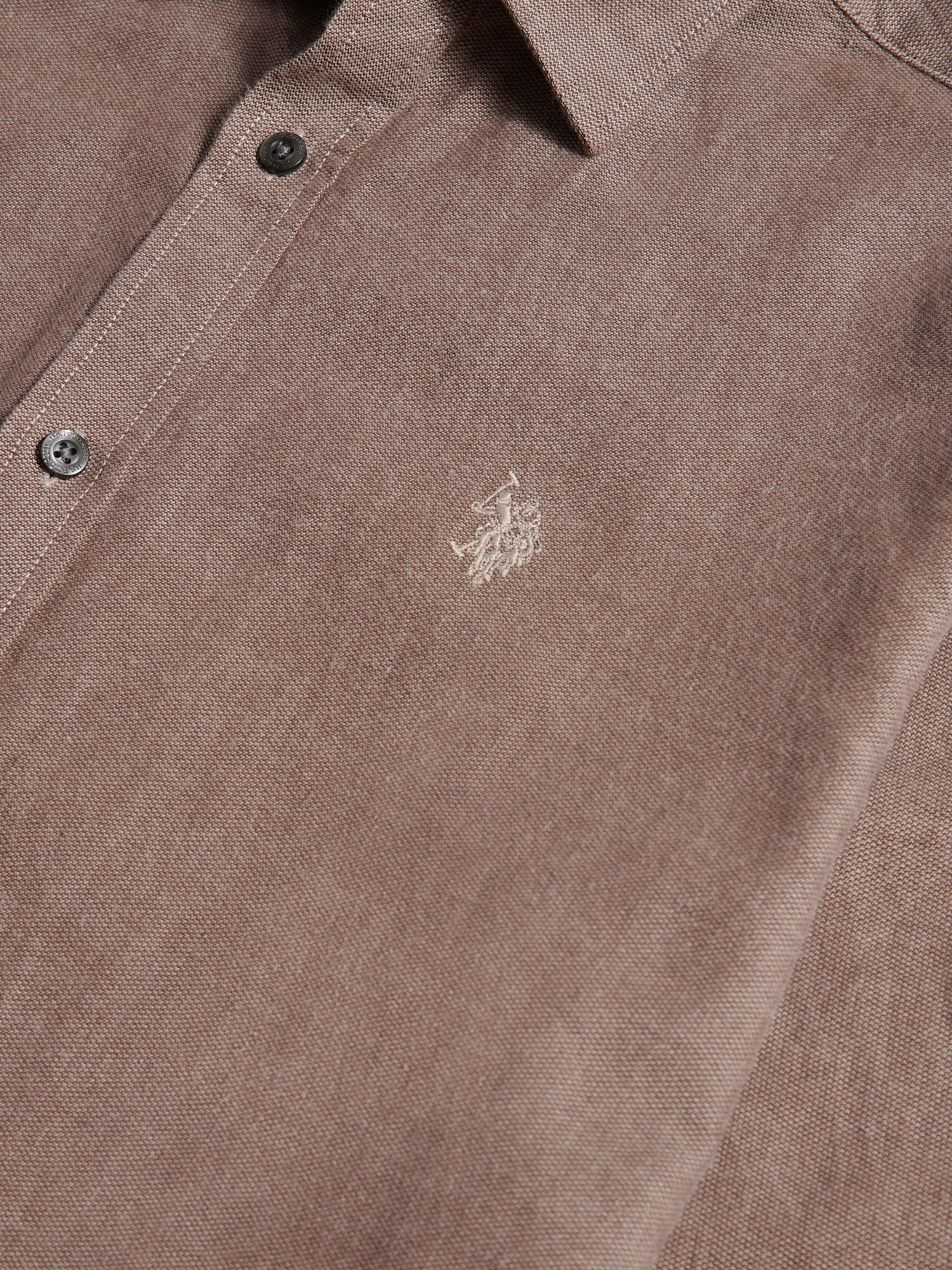 Mens Brushed Dobby Shirt in Chocolate Martini - Image 8