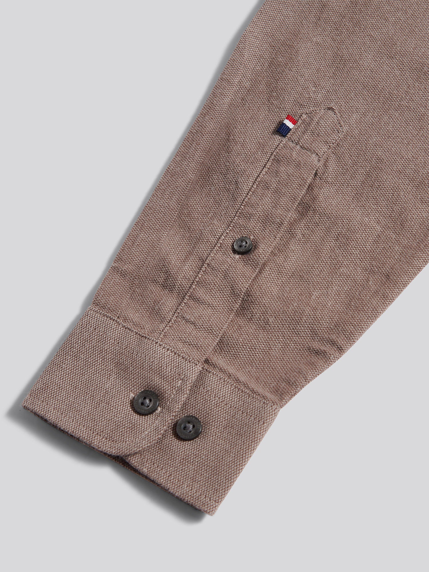 Mens Brushed Dobby Shirt in Chocolate Martini - Image 9